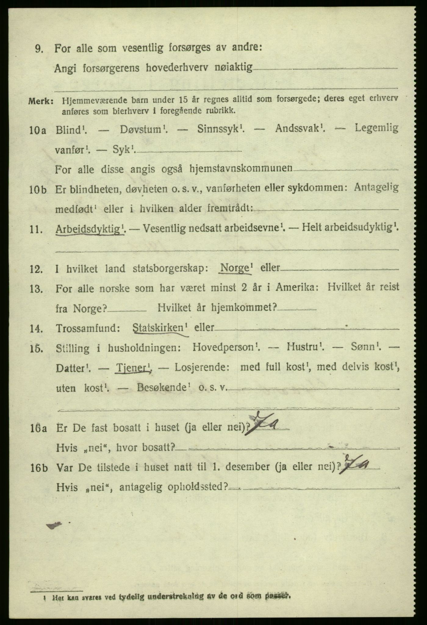 SAB, 1920 census for Kinn, 1920, p. 7148