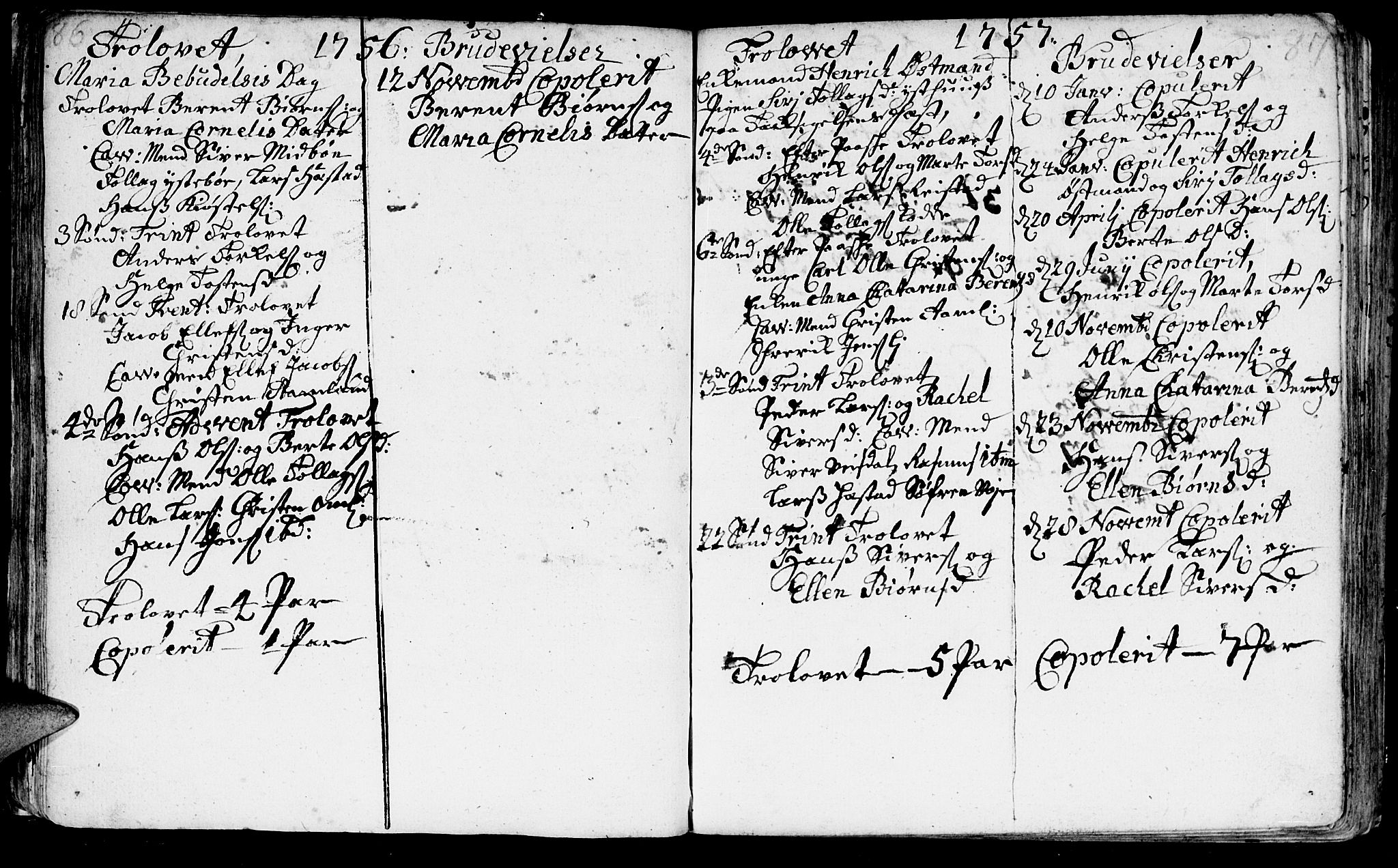 Flekkefjord sokneprestkontor, AV/SAK-1111-0012/F/Fa/Fab/L0001: Parish register (official) no. A 1, 1750-1780, p. 86-87