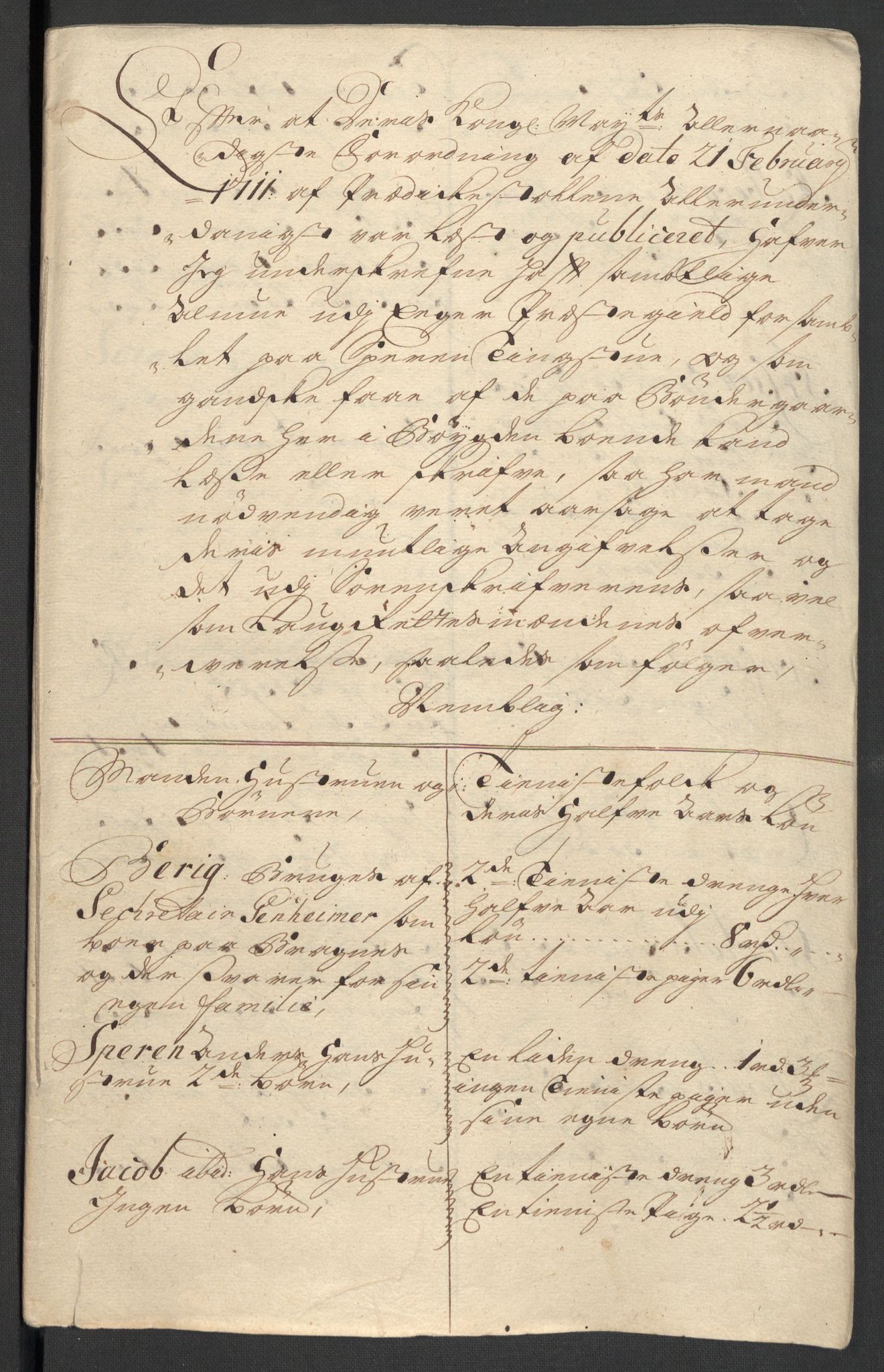 Rentekammeret inntil 1814, Reviderte regnskaper, Fogderegnskap, AV/RA-EA-4092/R31/L1706: Fogderegnskap Hurum, Røyken, Eiker, Lier og Buskerud, 1711, p. 48