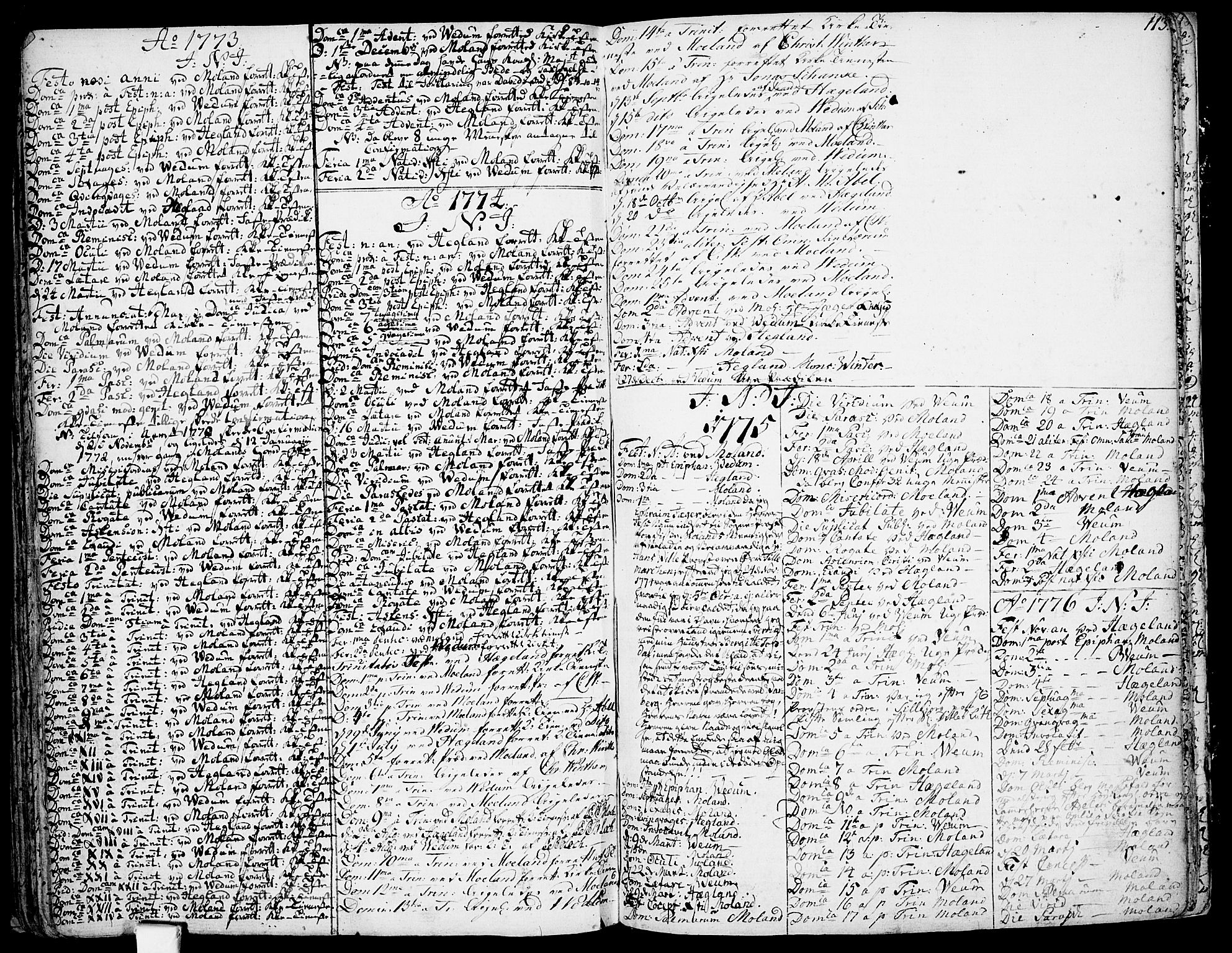 Fyresdal kirkebøker, SAKO/A-263/F/Fa/L0002: Parish register (official) no. I 2, 1769-1814, p. 113