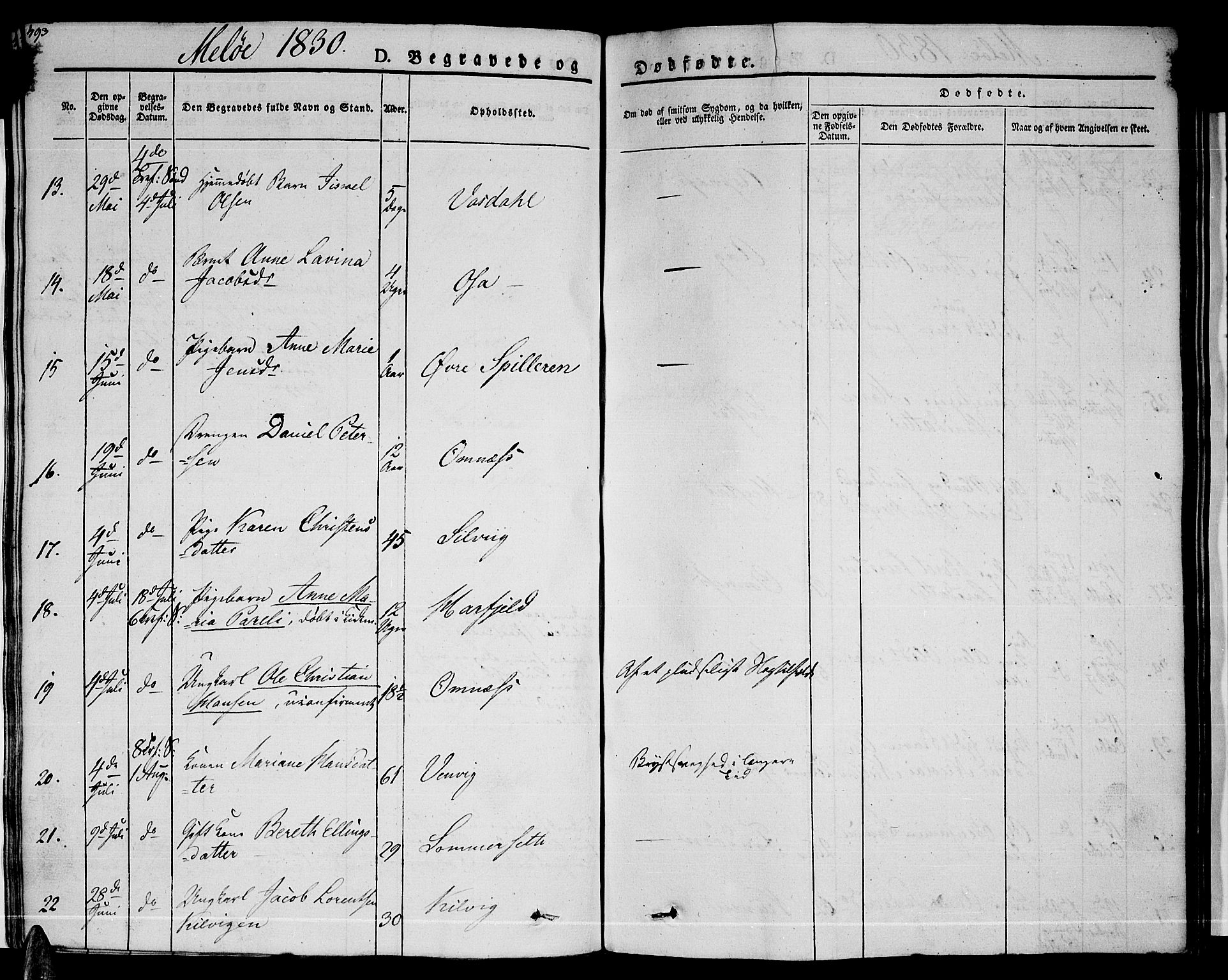 Ministerialprotokoller, klokkerbøker og fødselsregistre - Nordland, AV/SAT-A-1459/841/L0600: Parish register (official) no. 841A07 /2, 1824-1843, p. 493