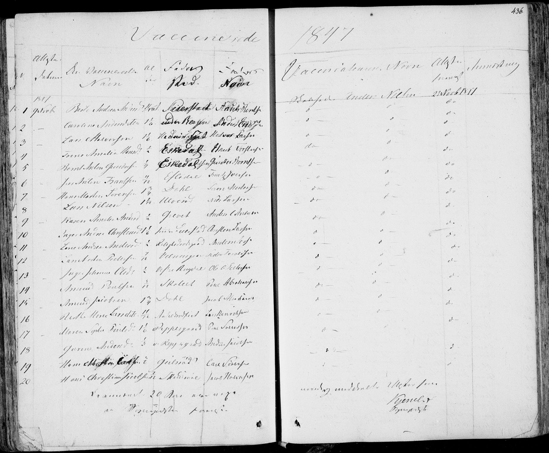 Hedrum kirkebøker, AV/SAKO-A-344/F/Fa/L0005: Parish register (official) no. I 5, 1835-1848, p. 436