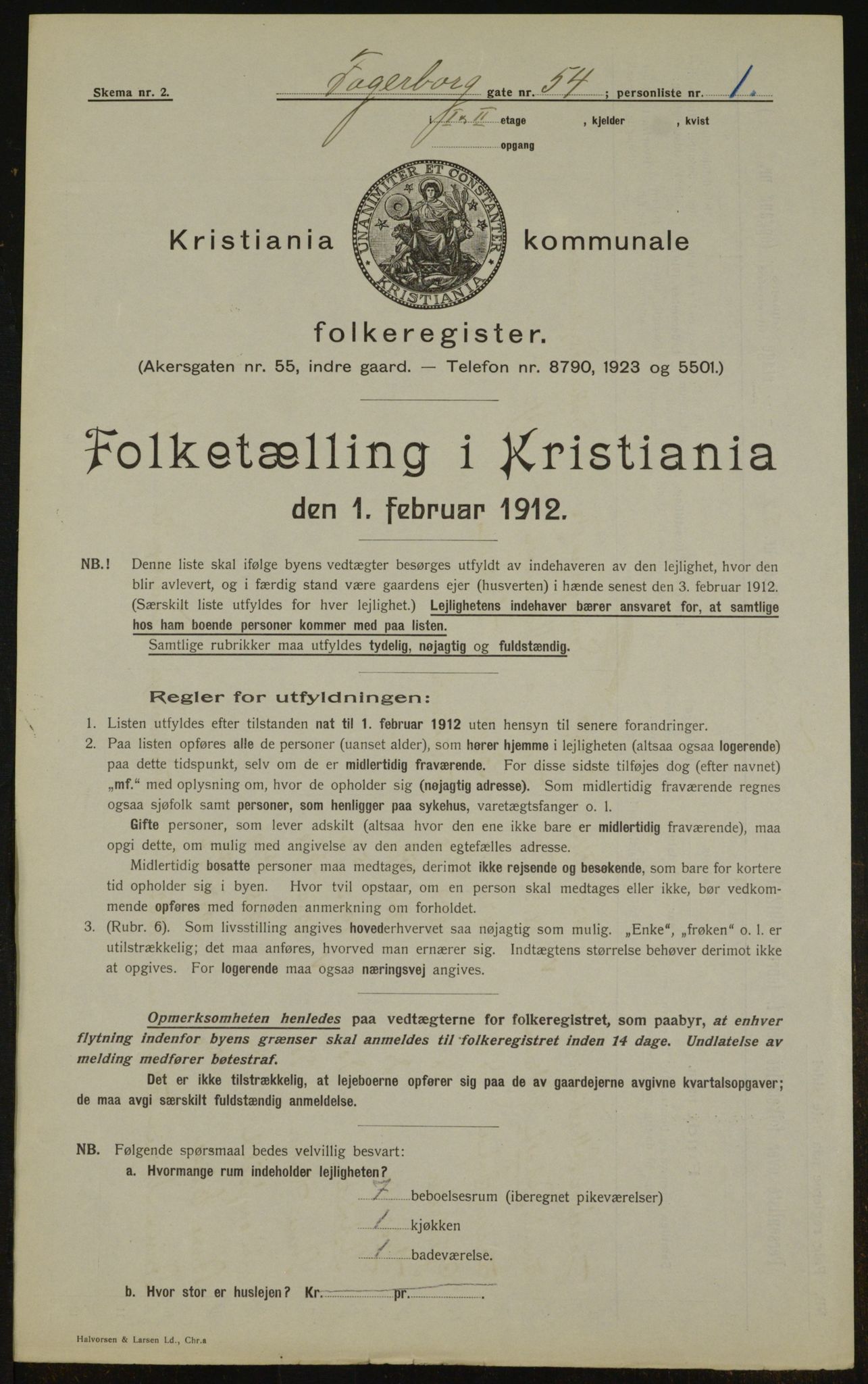 OBA, Municipal Census 1912 for Kristiania, 1912, p. 23030
