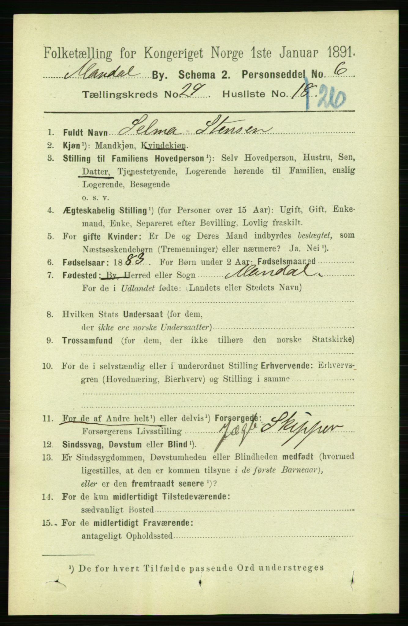 RA, 1891 census for 1002 Mandal, 1891, p. 5219