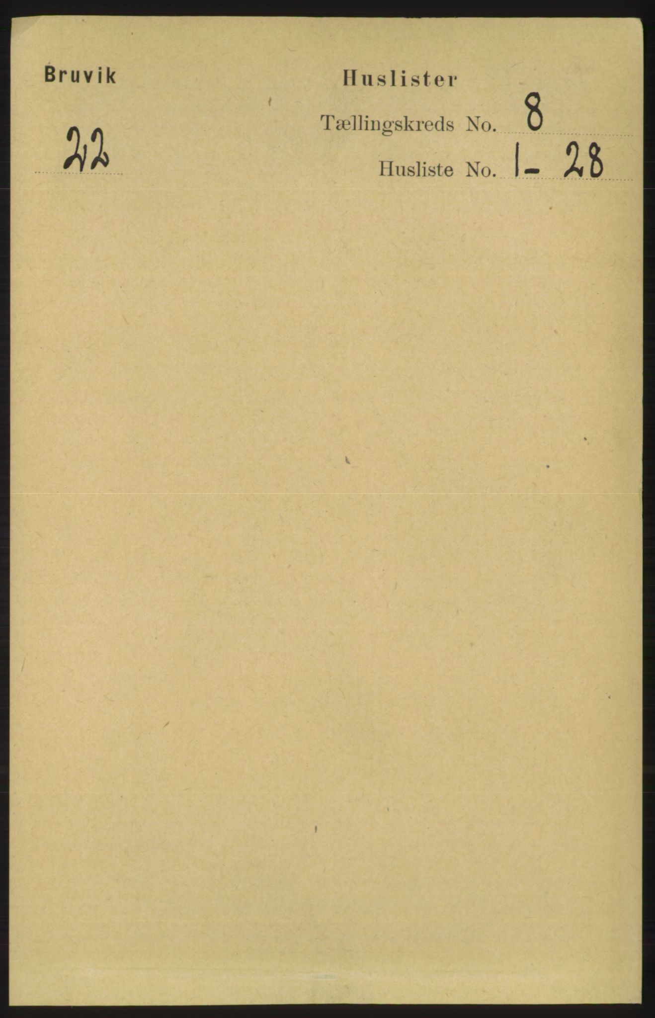 RA, 1891 census for 1251 Bruvik, 1891, p. 2860