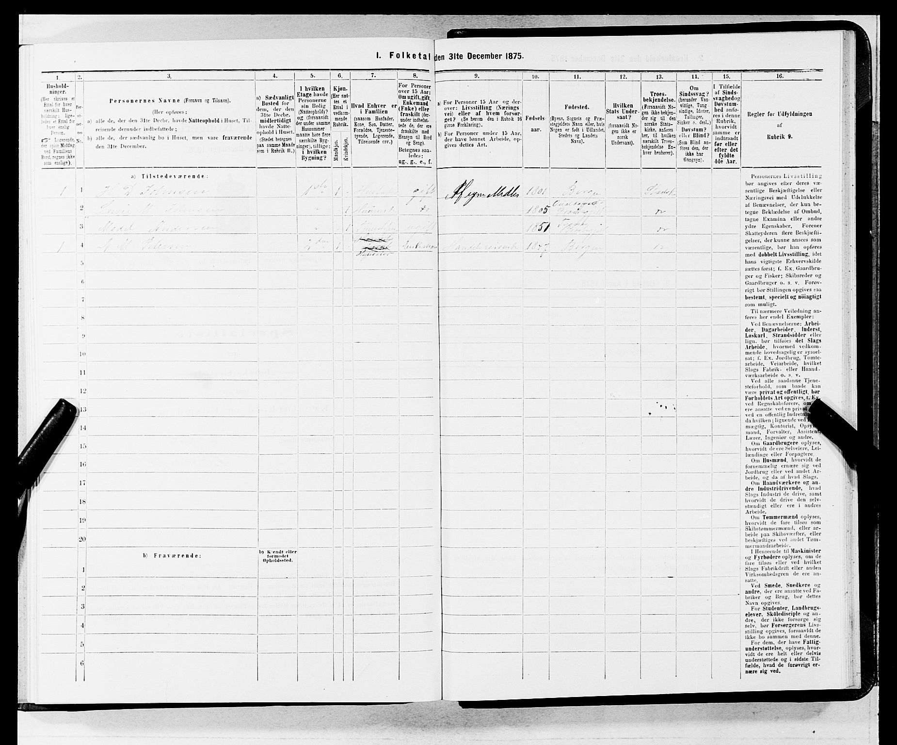 SAB, 1875 census for 1301 Bergen, 1875, p. 3557