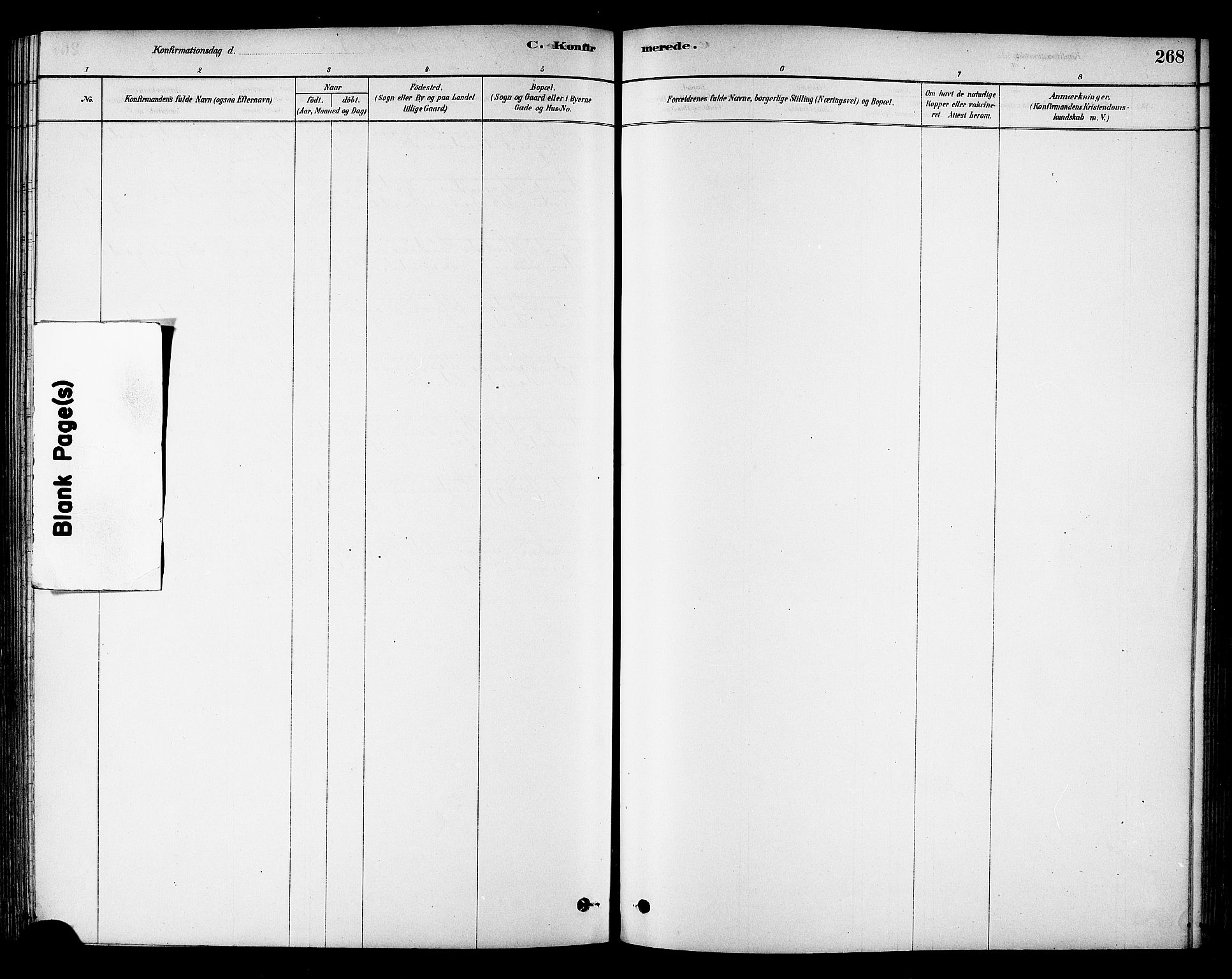 Ministerialprotokoller, klokkerbøker og fødselsregistre - Sør-Trøndelag, SAT/A-1456/695/L1148: Parish register (official) no. 695A08, 1878-1891, p. 268