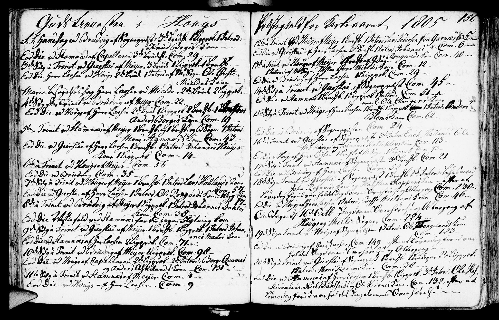 Haus sokneprestembete, AV/SAB-A-75601/H/Haa: Parish register (official) no. A 11, 1796-1816, p. 156