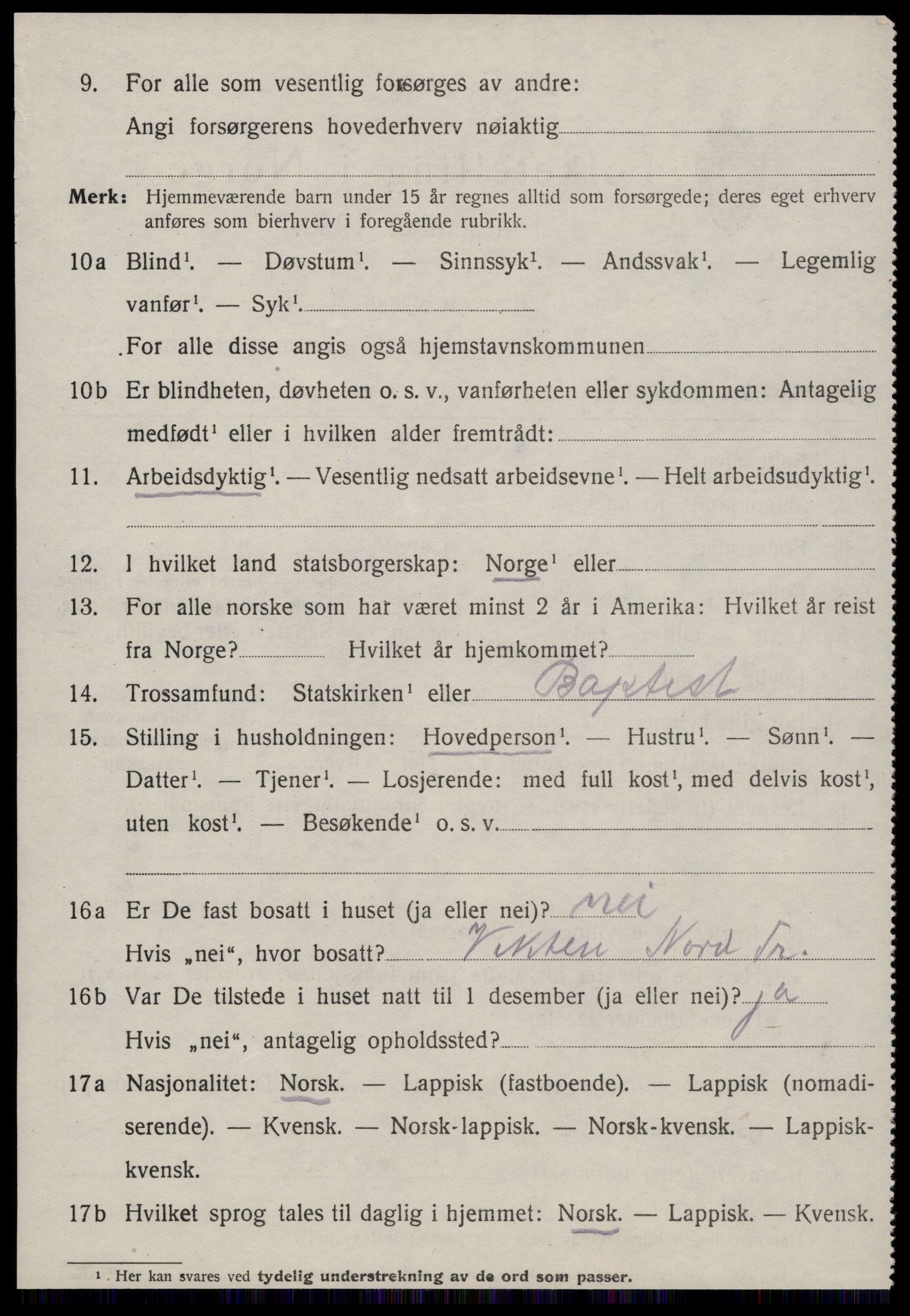 SAT, 1920 census for Stoksund, 1920, p. 3433