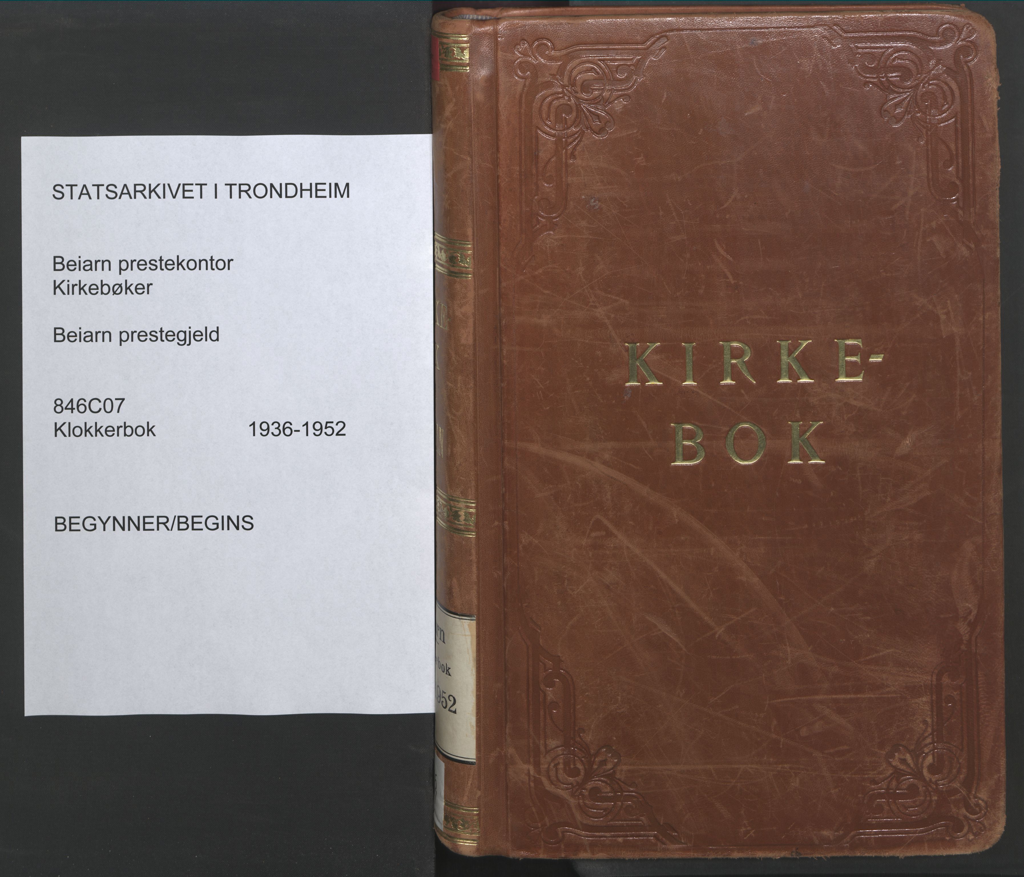 Ministerialprotokoller, klokkerbøker og fødselsregistre - Nordland, SAT/A-1459/846/L0657: Parish register (copy) no. 846C07, 1936-1952