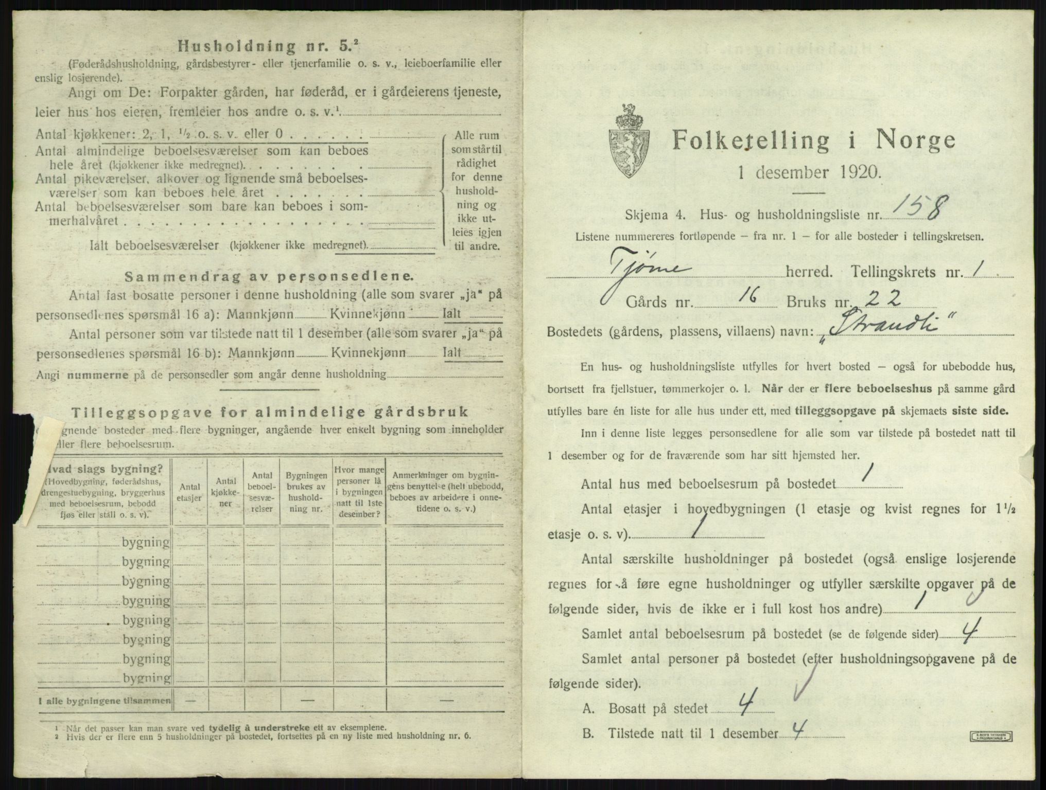 SAKO, 1920 census for Tjøme, 1920, p. 350