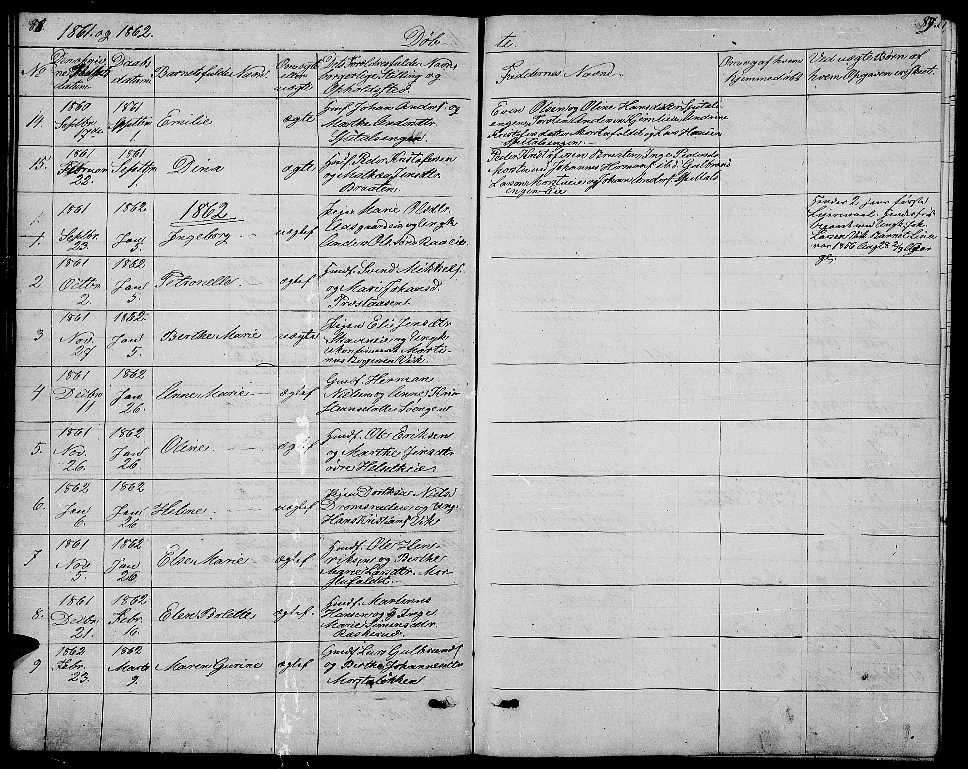 Stange prestekontor, SAH/PREST-002/L/L0005: Parish register (copy) no. 5, 1861-1881, p. 88-89