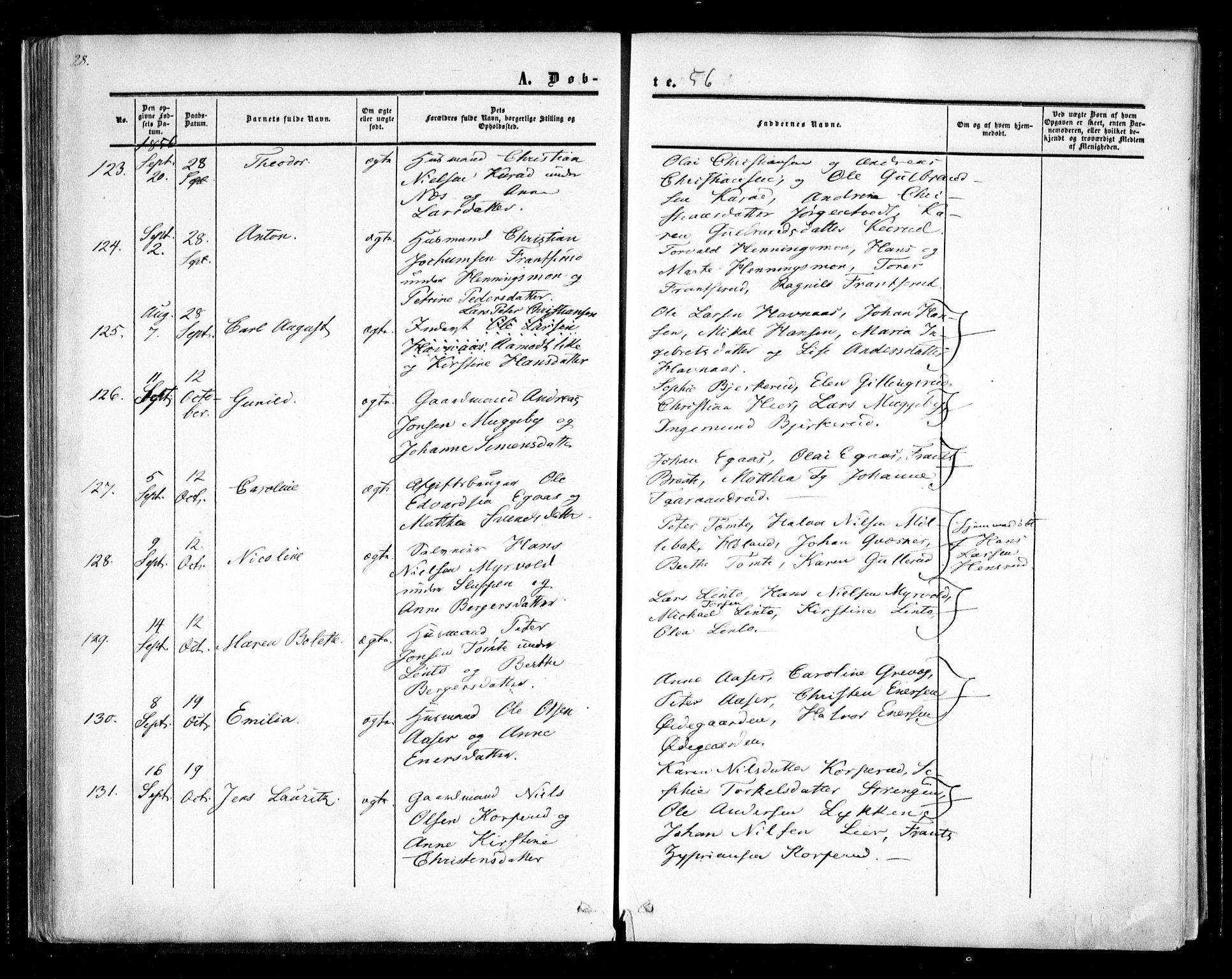 Trøgstad prestekontor Kirkebøker, AV/SAO-A-10925/F/Fa/L0008.a: Parish register (official) no. I 8A, 1855-1864, p. 28