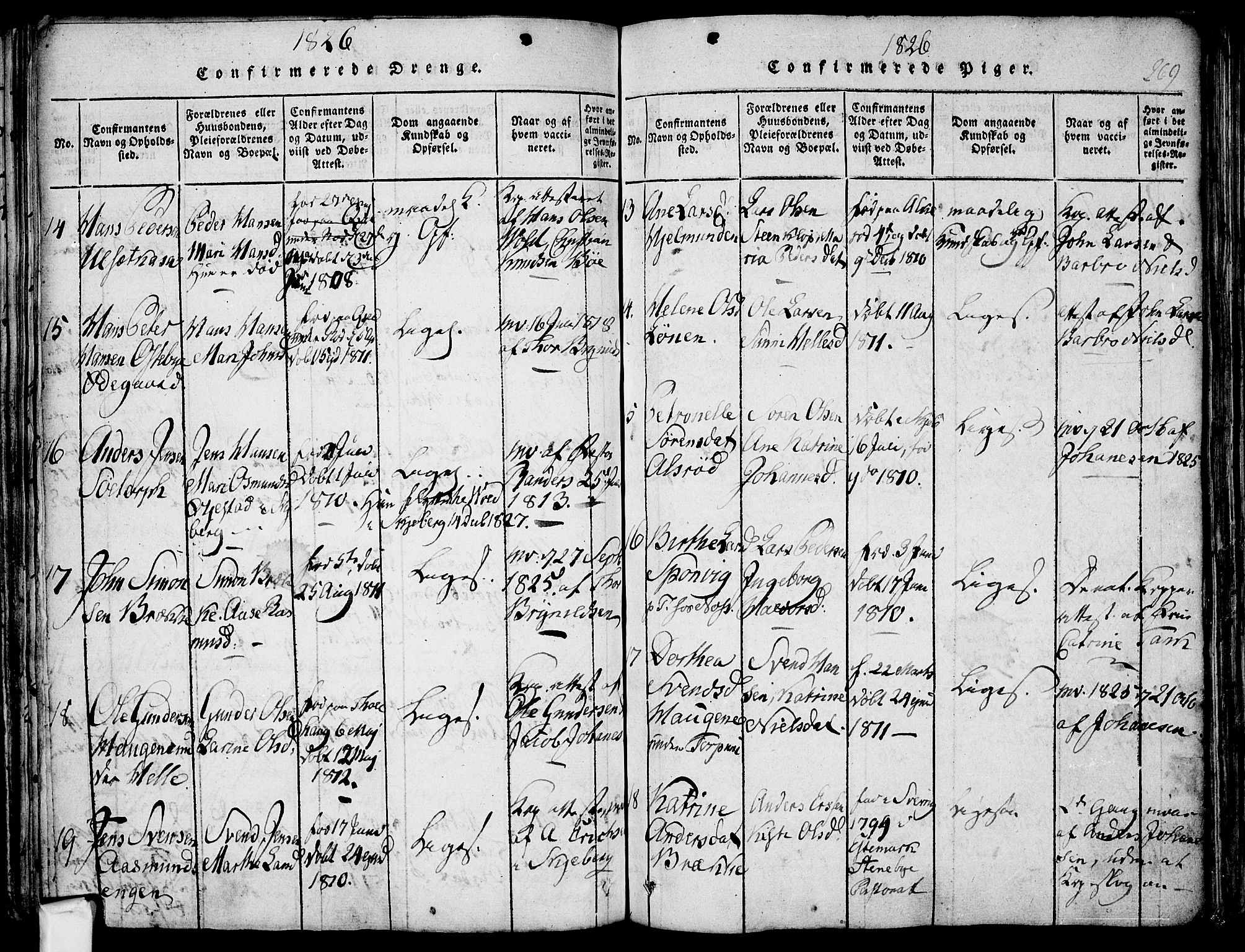 Berg prestekontor Kirkebøker, AV/SAO-A-10902/F/Fa/L0002: Parish register (official) no. I 2, 1815-1831, p. 269