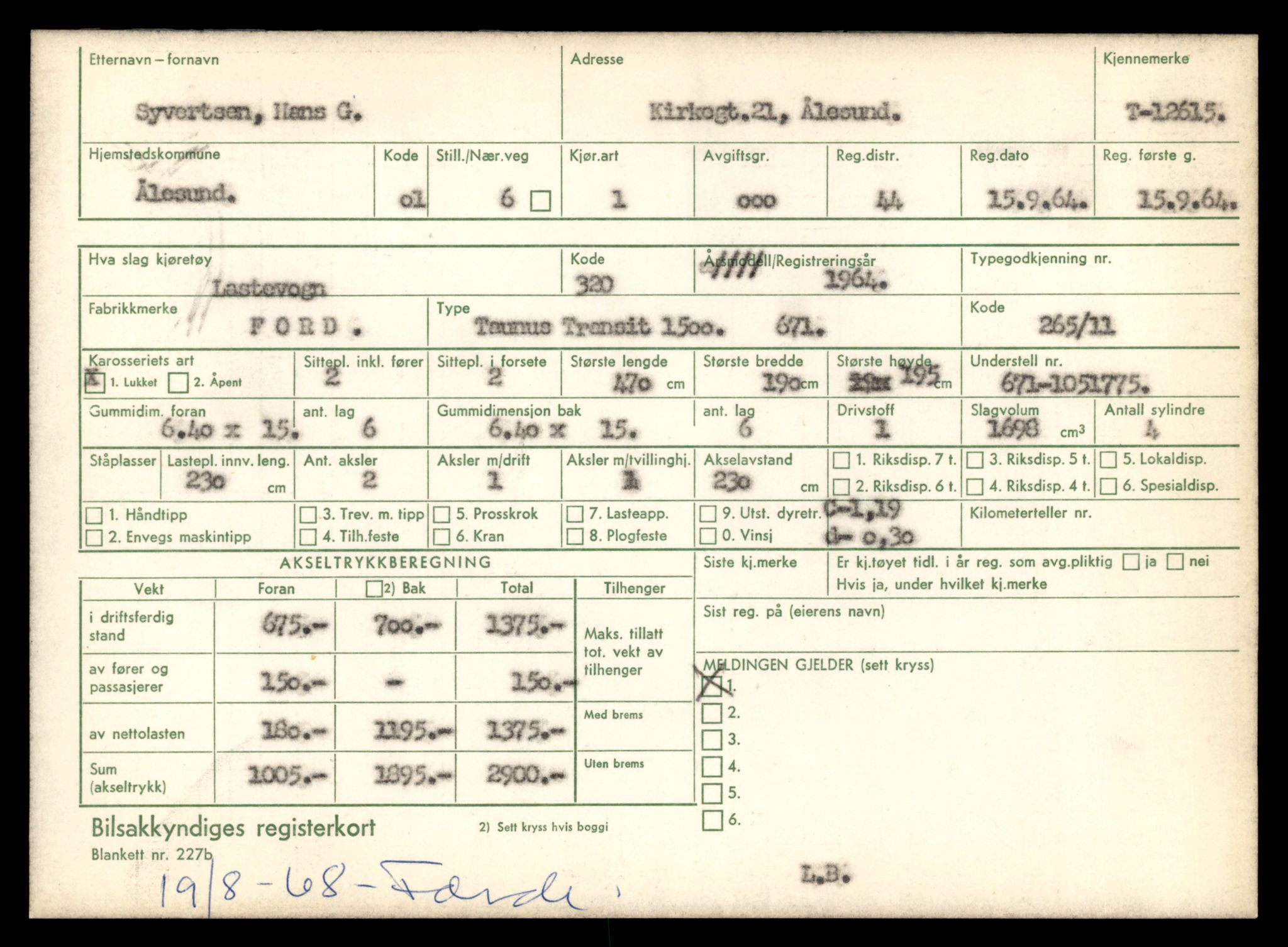 Møre og Romsdal vegkontor - Ålesund trafikkstasjon, AV/SAT-A-4099/F/Fe/L0034: Registreringskort for kjøretøy T 12500 - T 12652, 1927-1998, p. 2209