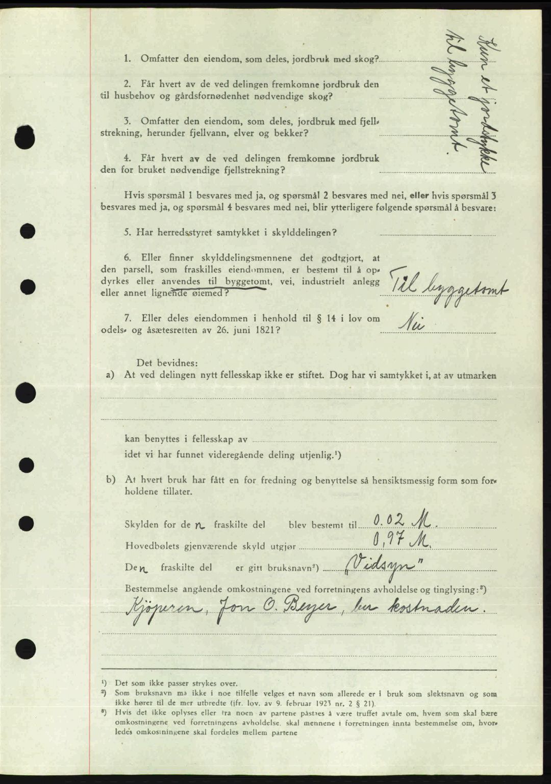 Romsdal sorenskriveri, SAT/A-4149/1/2/2C: Mortgage book no. A19, 1946-1946, Diary no: : 649/1946