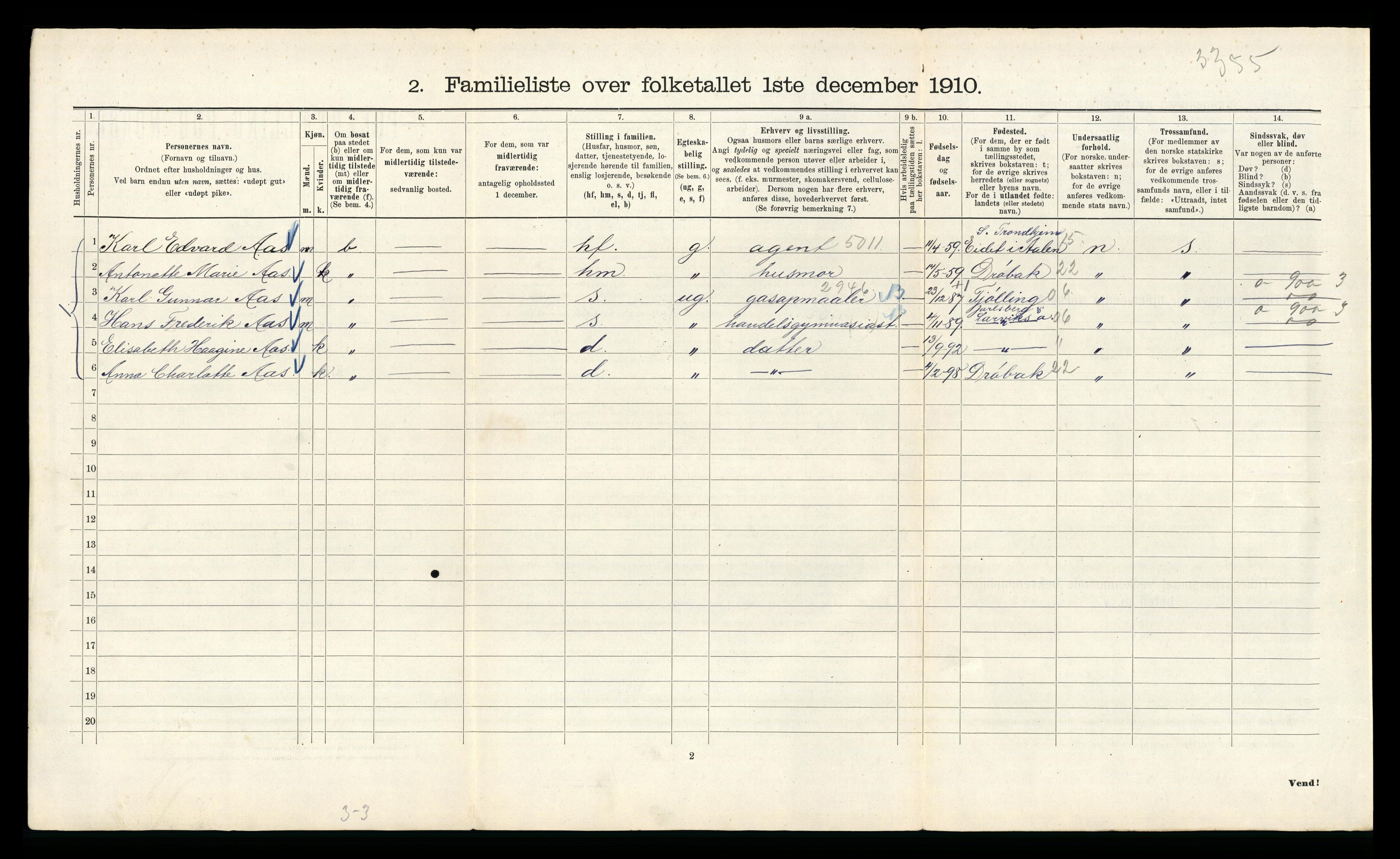 RA, 1910 census for Kristiania, 1910, p. 37754