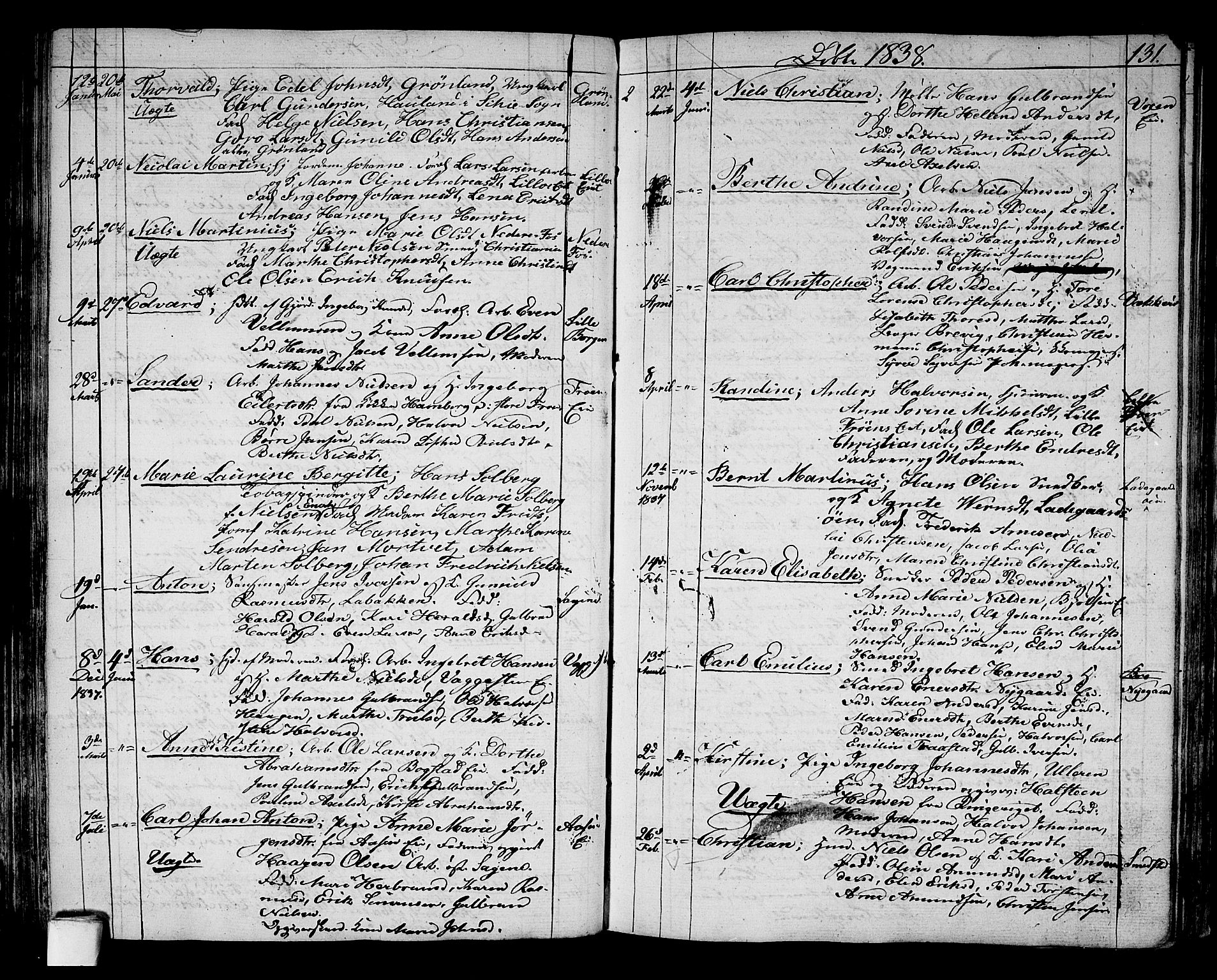 Aker prestekontor kirkebøker, AV/SAO-A-10861/G/L0006: Parish register (copy) no. 6, 1830-1838, p. 131