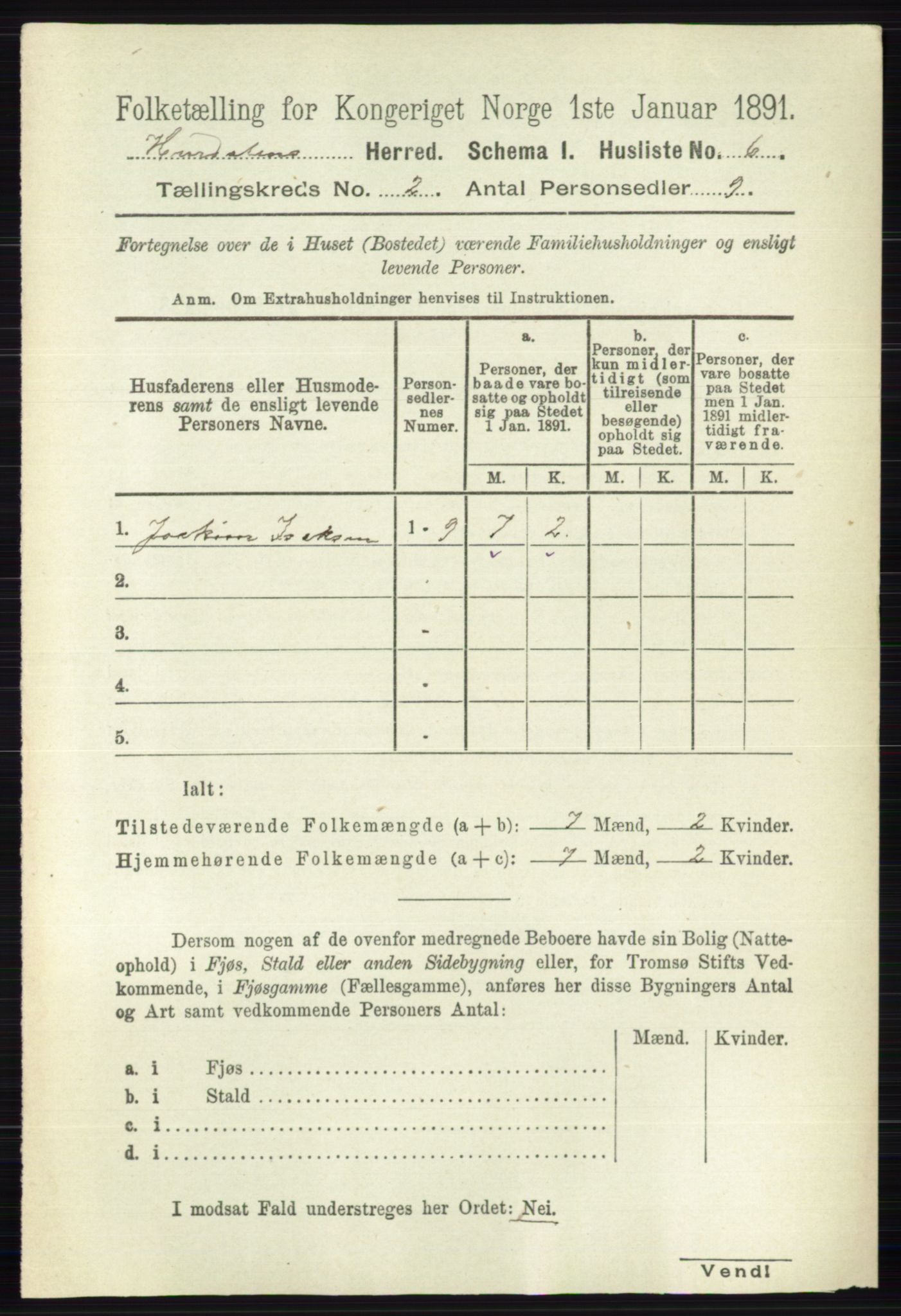 RA, 1891 census for 0239 Hurdal, 1891, p. 448