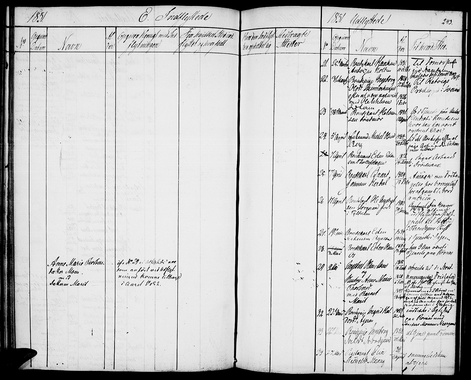 Tolga prestekontor, SAH/PREST-062/K/L0005: Parish register (official) no. 5, 1836-1852, p. 243