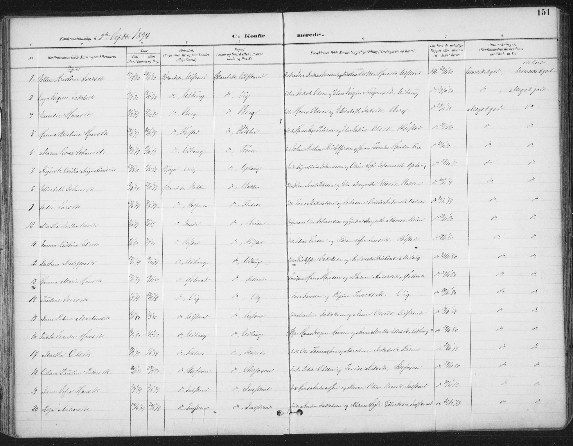 Ministerialprotokoller, klokkerbøker og fødselsregistre - Sør-Trøndelag, SAT/A-1456/659/L0743: Parish register (official) no. 659A13, 1893-1910, p. 151