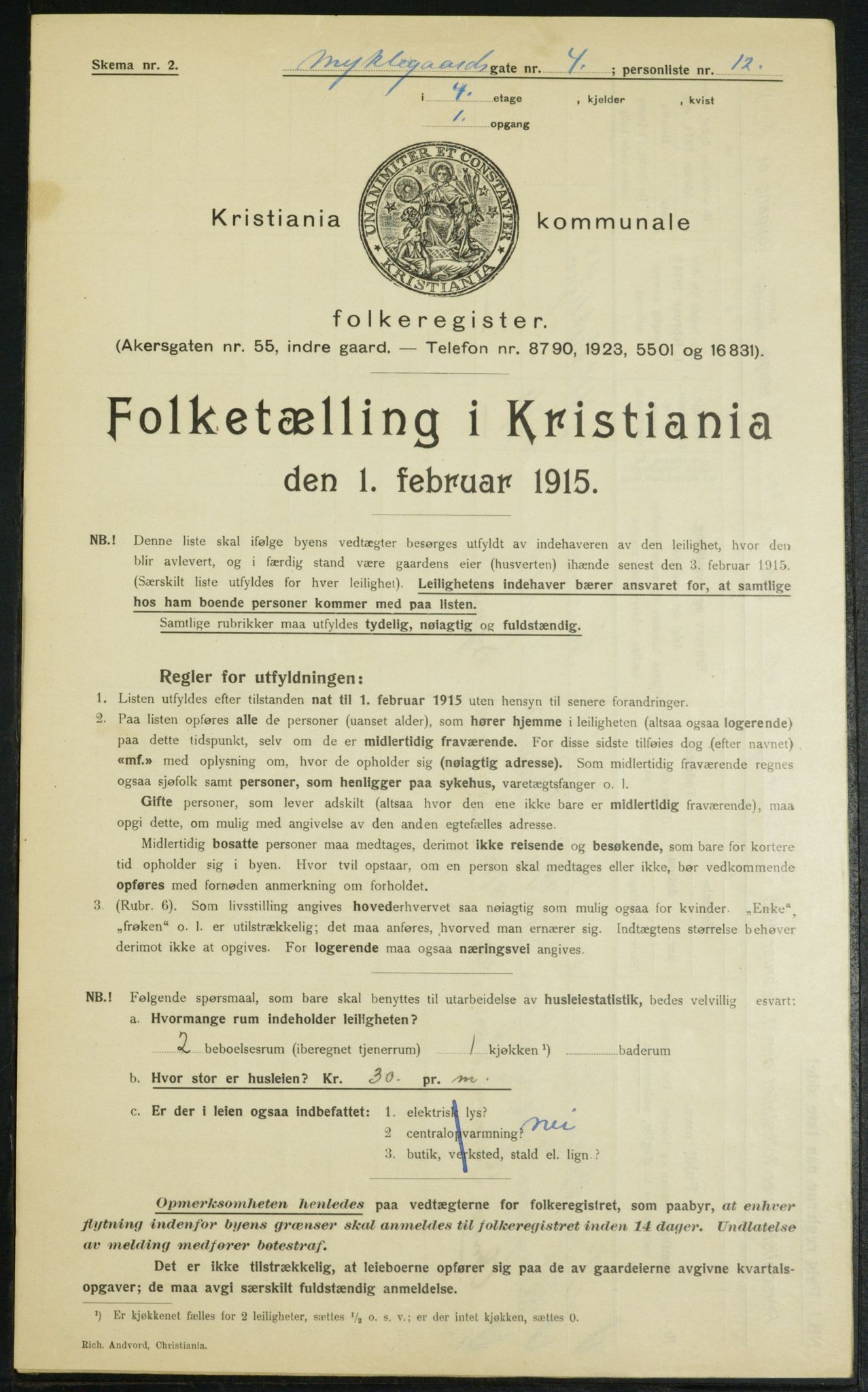 OBA, Municipal Census 1915 for Kristiania, 1915, p. 67760