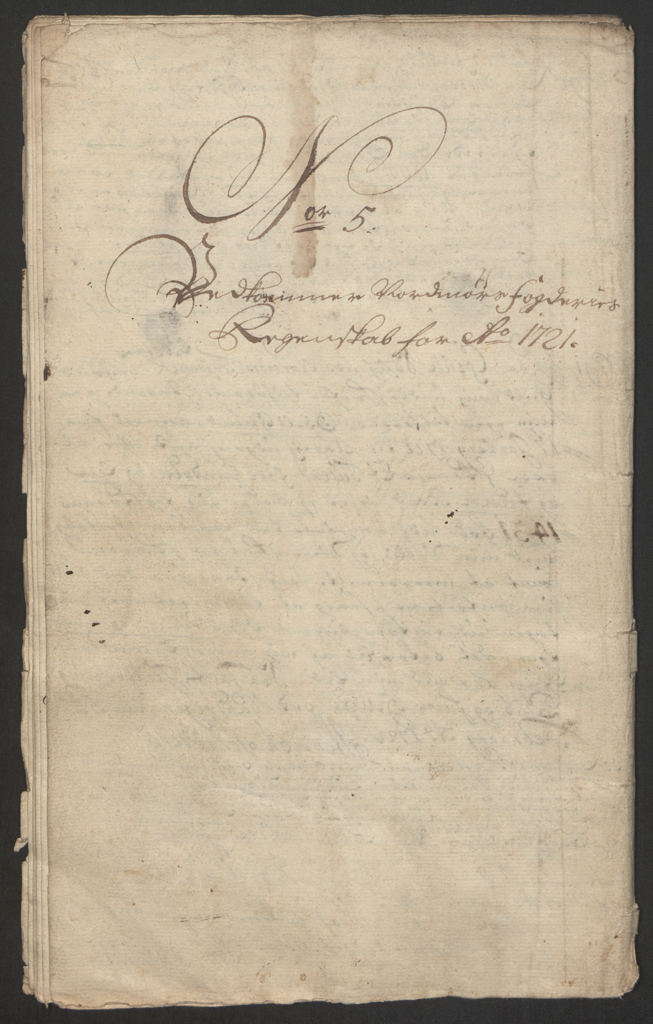 Rentekammeret inntil 1814, Reviderte regnskaper, Fogderegnskap, RA/EA-4092/R56/L3754: Fogderegnskap Nordmøre, 1721, p. 124
