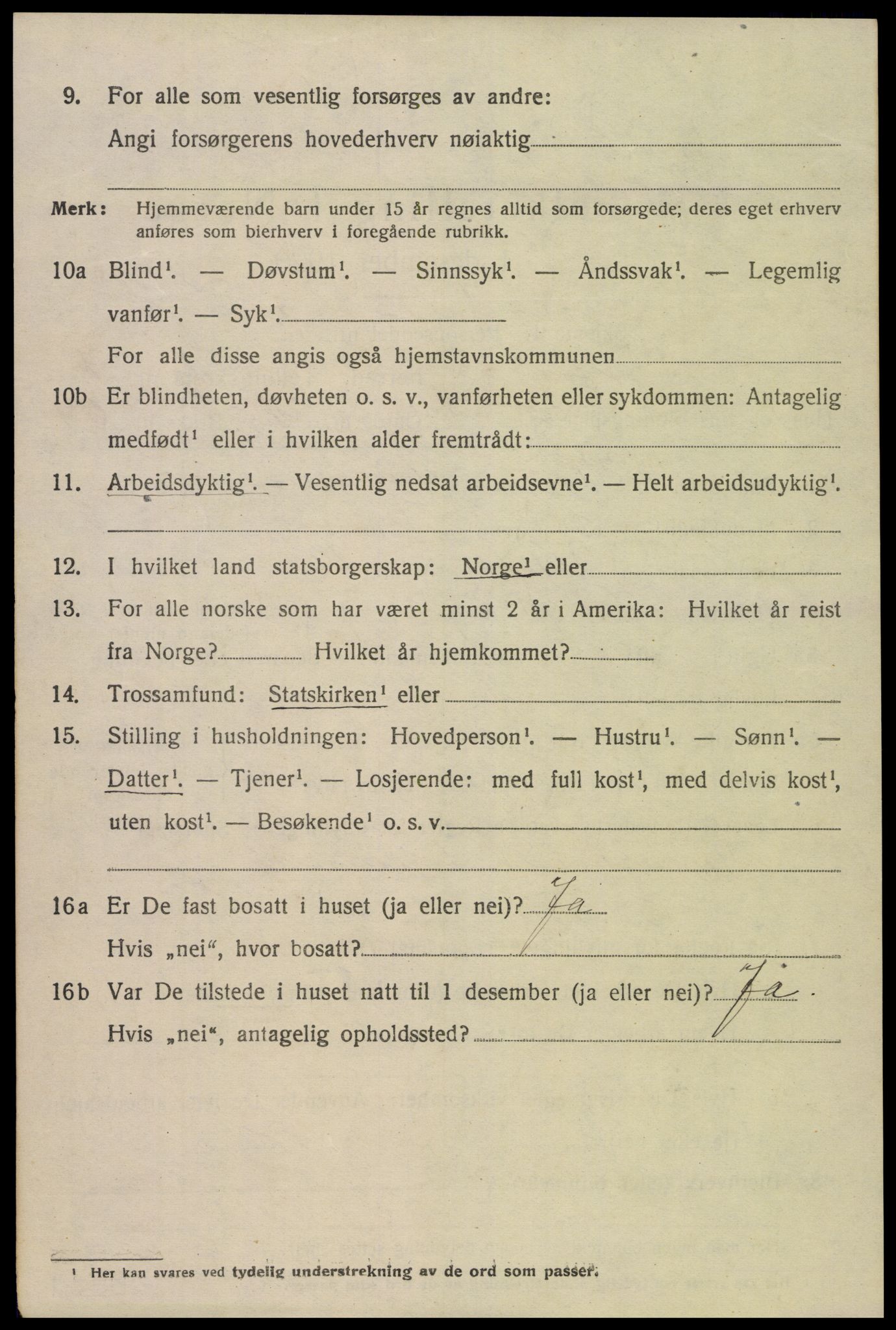 SAK, 1920 census for Dypvåg, 1920, p. 6212