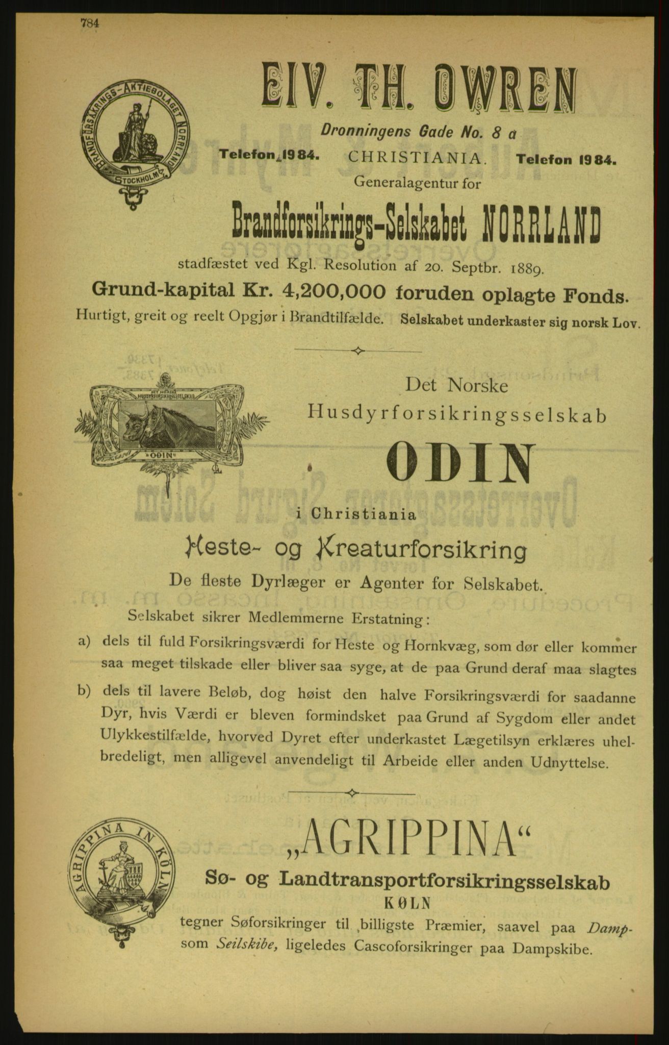 Kristiania/Oslo adressebok, PUBL/-, 1900, p. 784