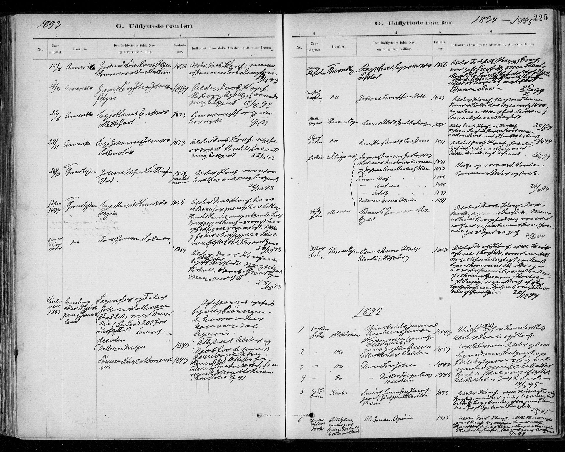 Ministerialprotokoller, klokkerbøker og fødselsregistre - Sør-Trøndelag, AV/SAT-A-1456/668/L0810: Parish register (official) no. 668A10, 1881-1894, p. 225