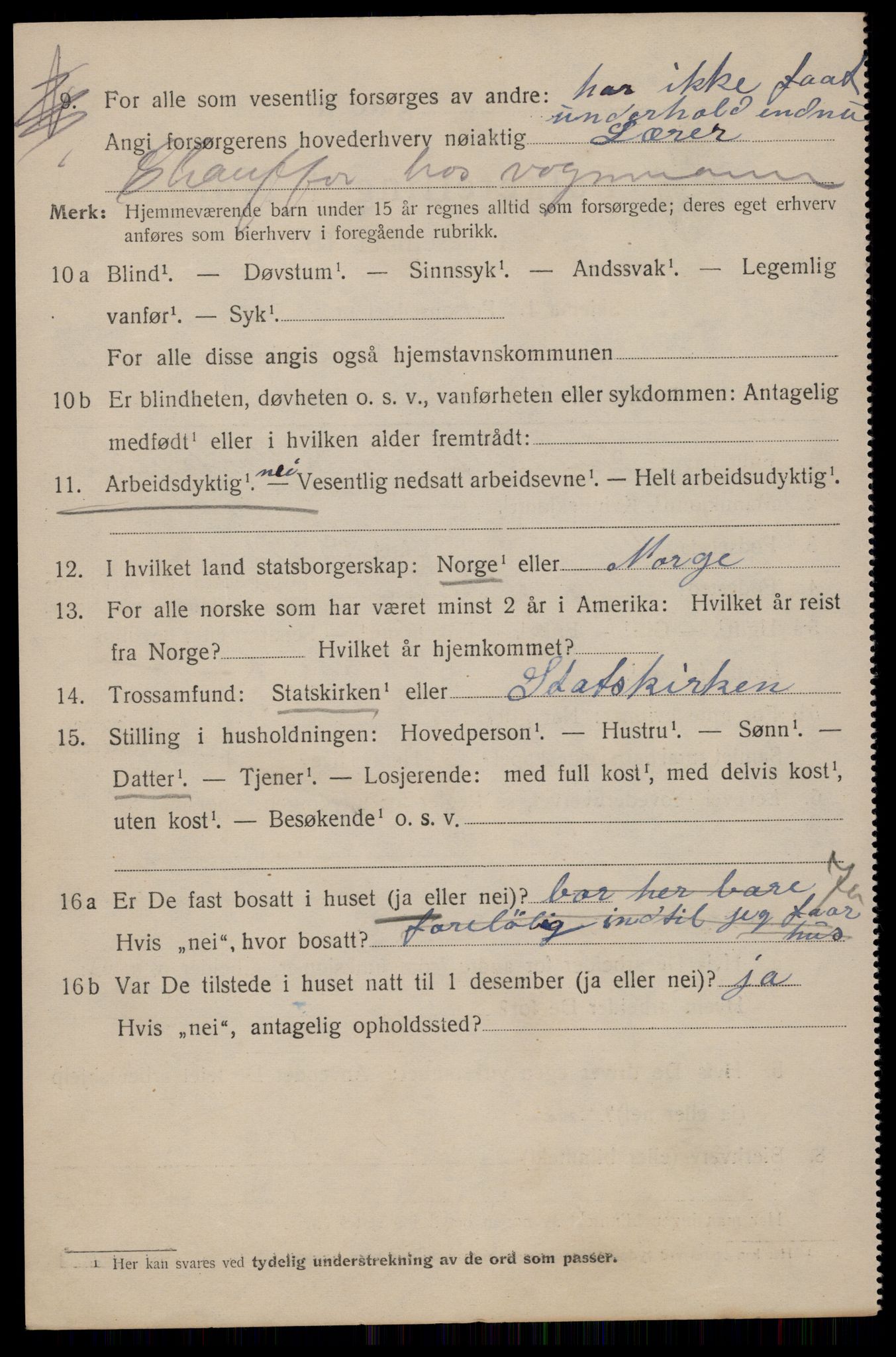 SAT, 1920 census for Trondheim, 1920, p. 105837