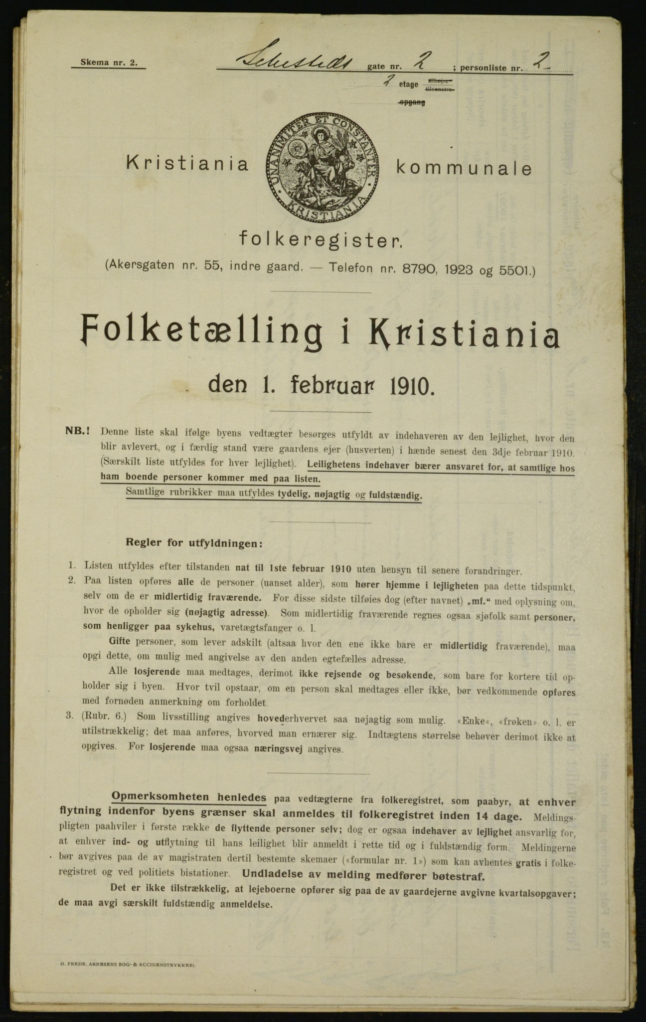 OBA, Municipal Census 1910 for Kristiania, 1910, p. 89546