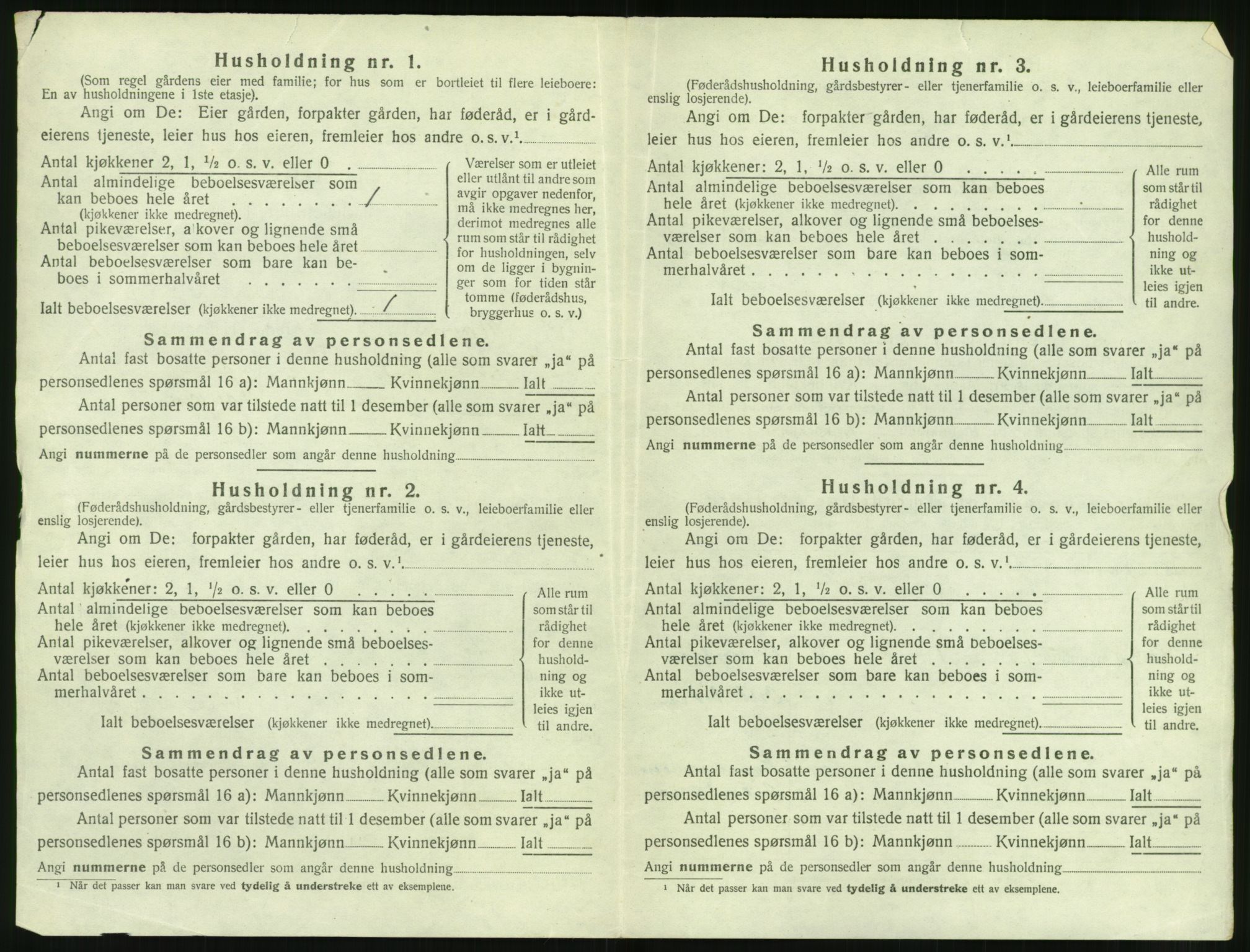 SAT, 1920 census for Rovde, 1920, p. 22