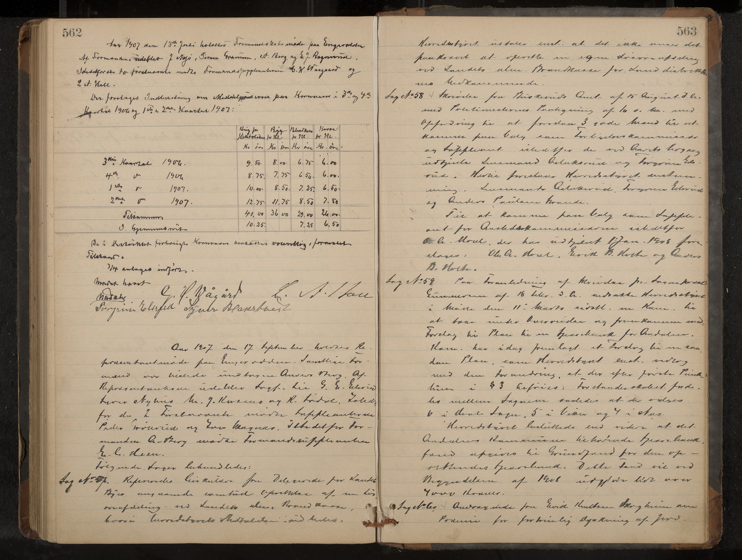 Ådal formannskap og sentraladministrasjon, IKAK/0614021/A/Aa/L0002: Møtebok, 1891-1907, p. 562-563