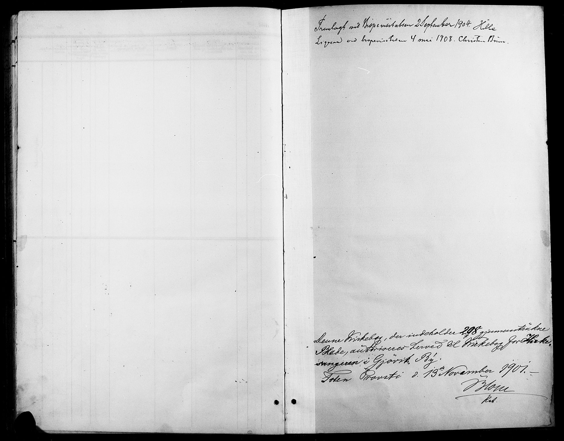 Vardal prestekontor, SAH/PREST-100/H/Ha/Hab/L0012: Parish register (copy) no. 12, 1902-1911