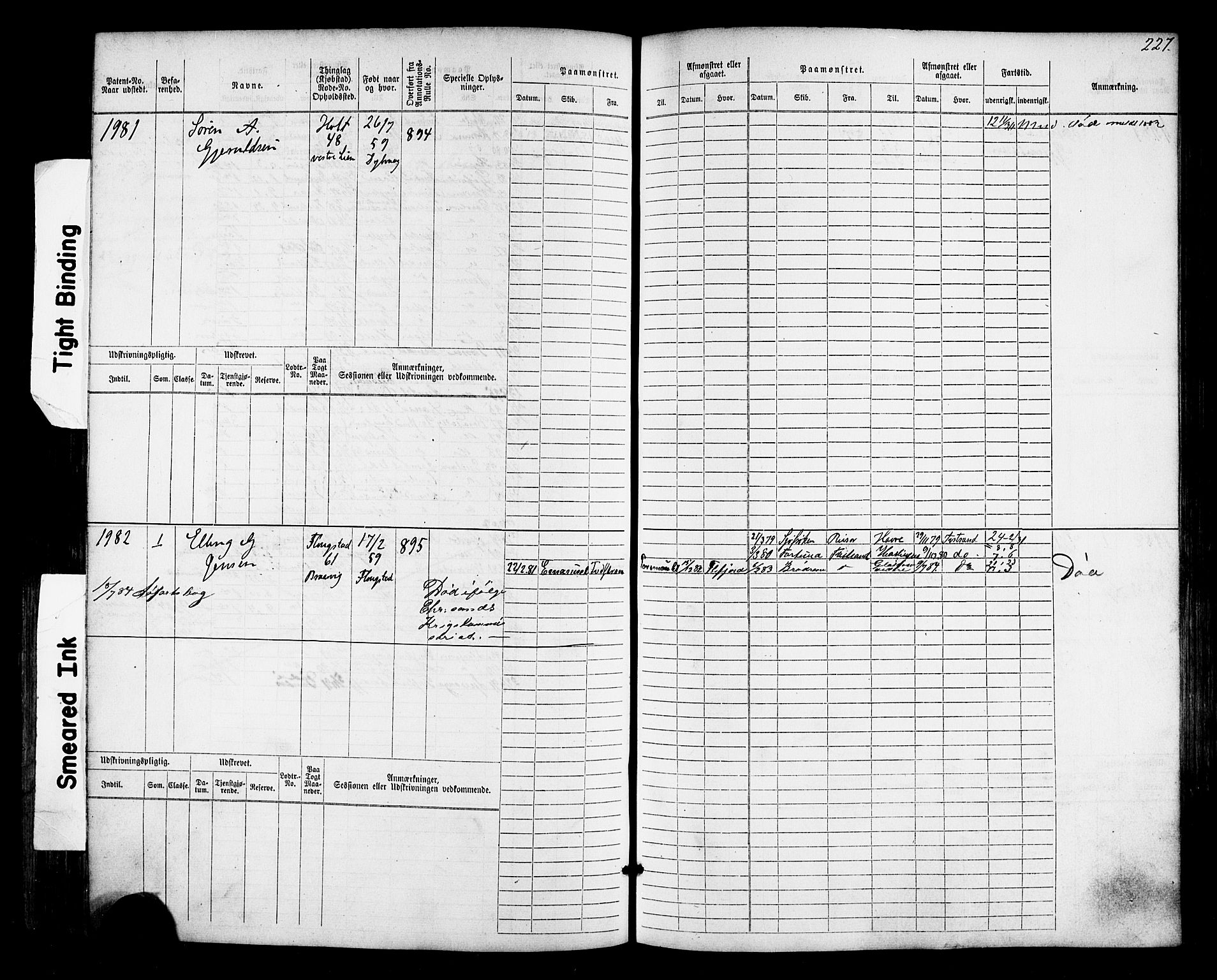 Tvedestrand mønstringskrets, SAK/2031-0011/F/Fb/L0017: Hovedrulle nr 1533-2288, U-33, 1874-1882, p. 234