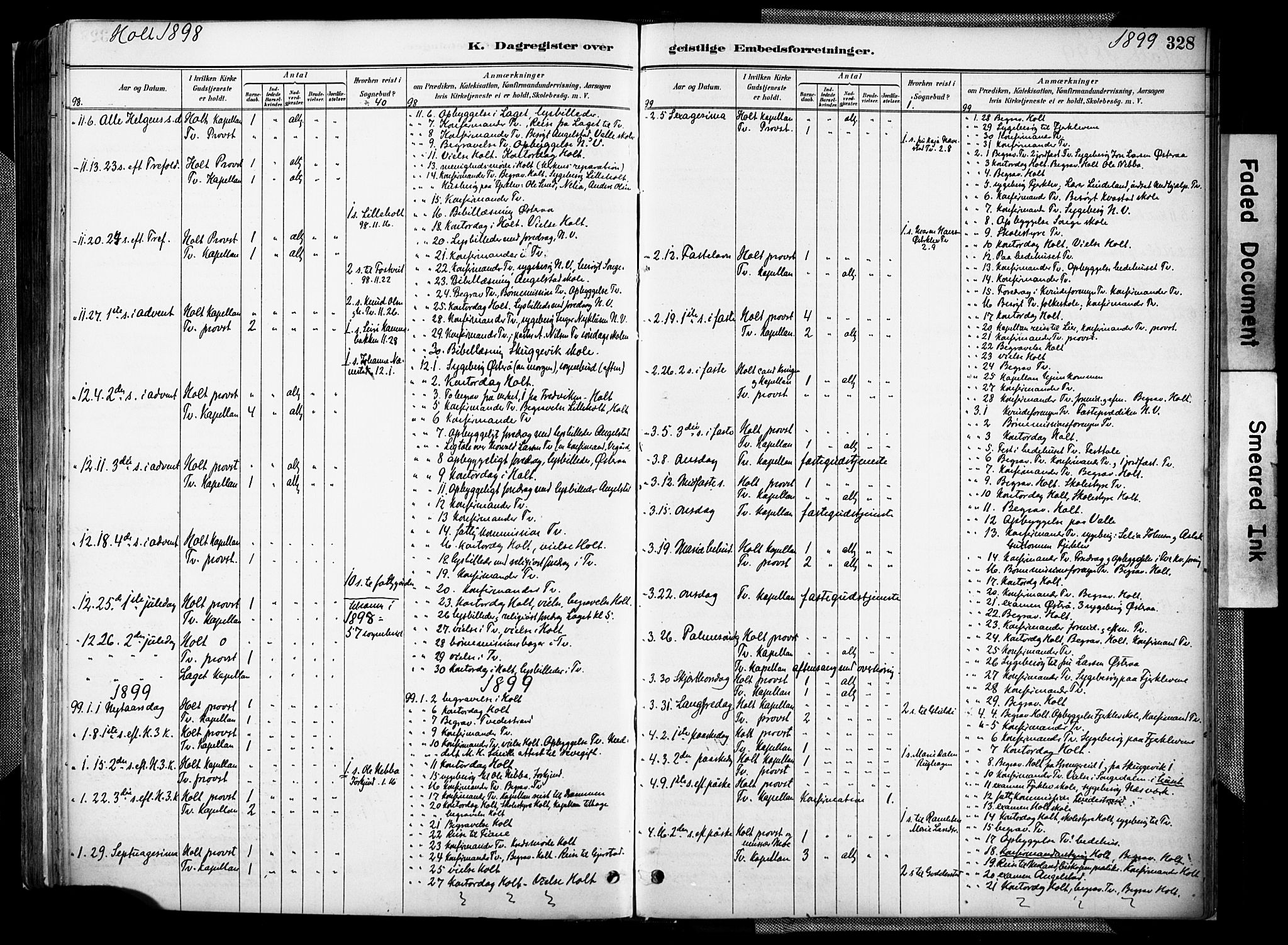 Holt sokneprestkontor, AV/SAK-1111-0021/F/Fa/L0012: Parish register (official) no. A 12, 1885-1907, p. 328