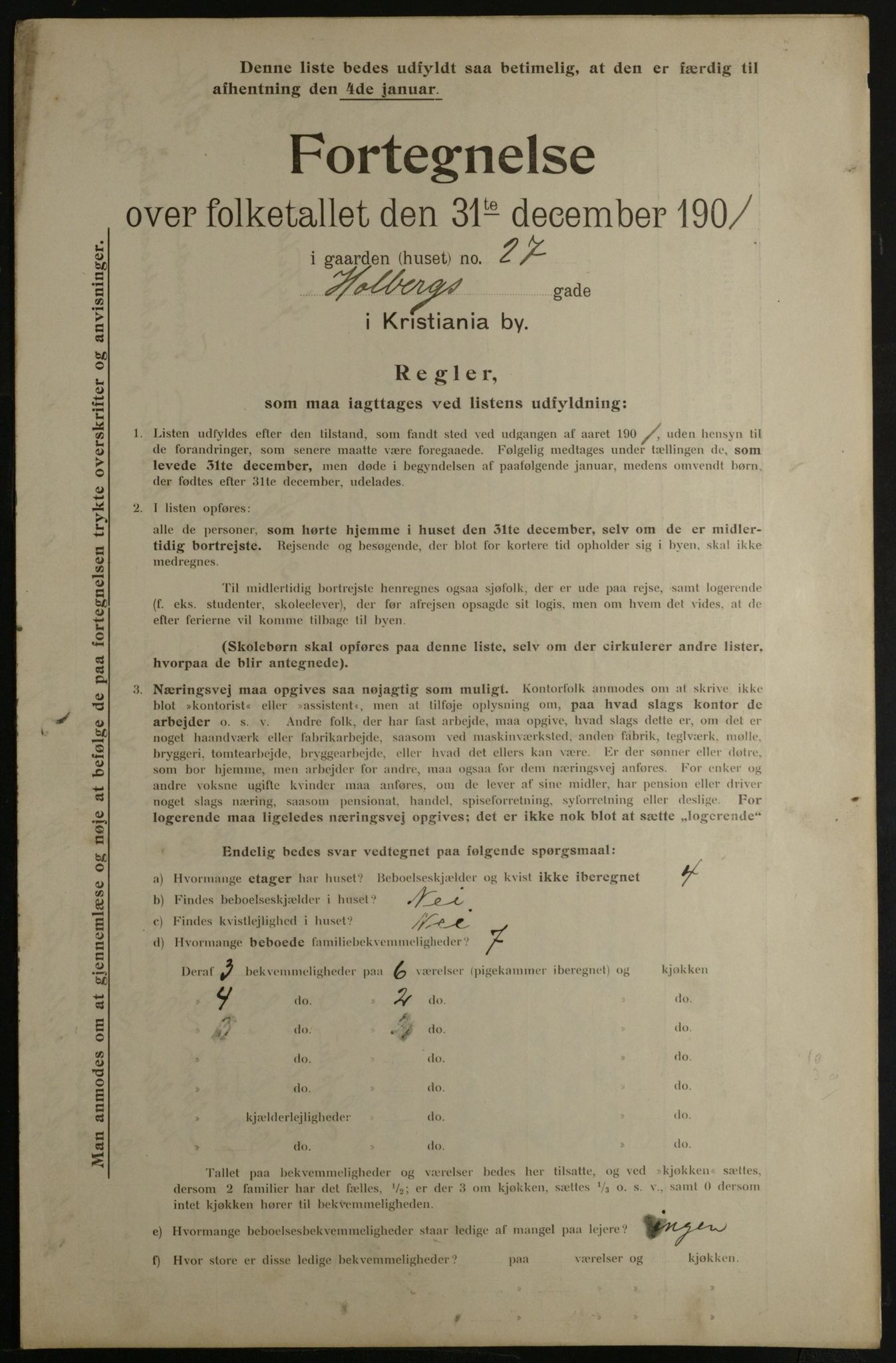 OBA, Municipal Census 1901 for Kristiania, 1901, p. 6389