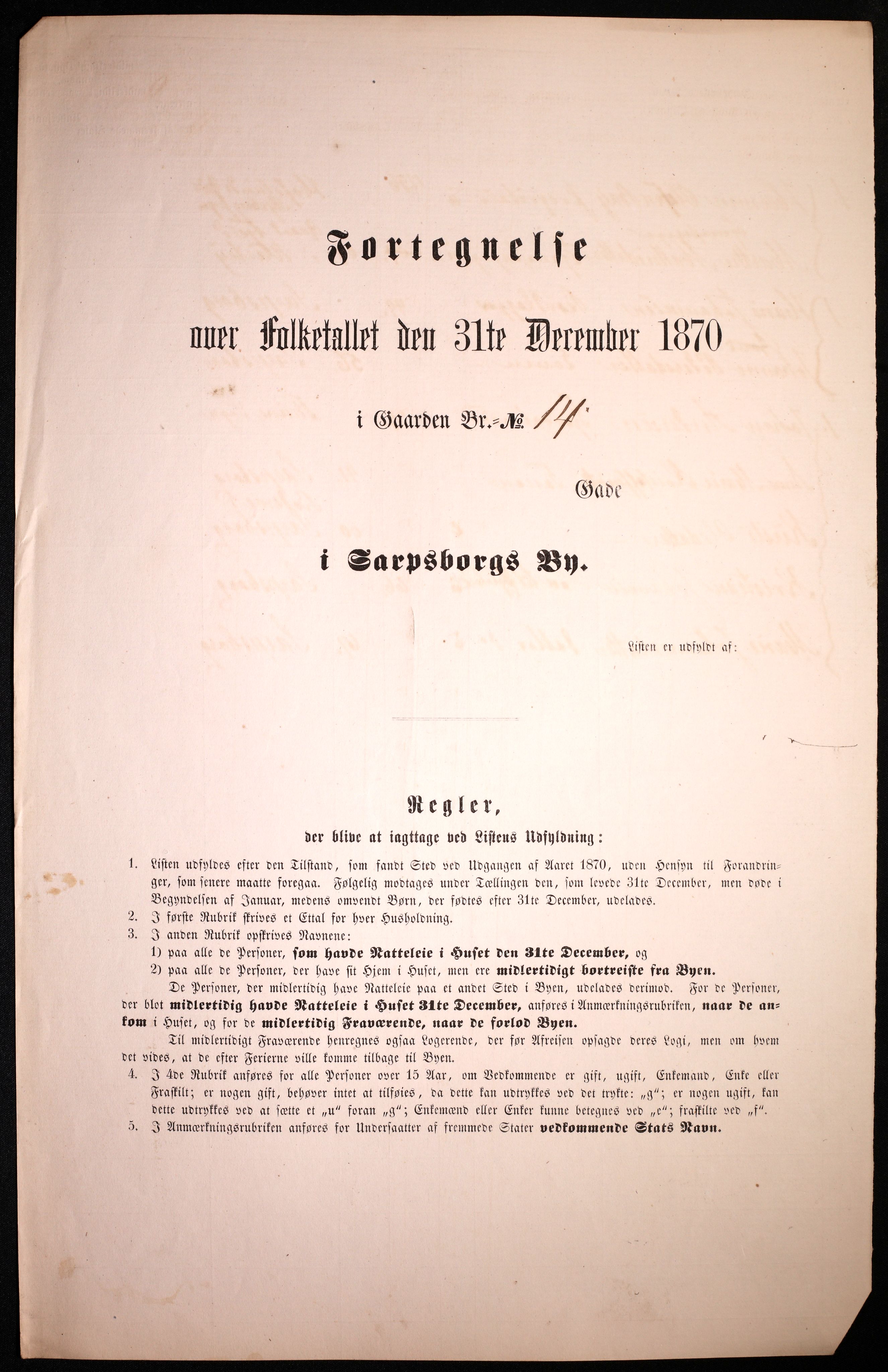 RA, 1870 census for 0102 Sarpsborg, 1870, p. 387