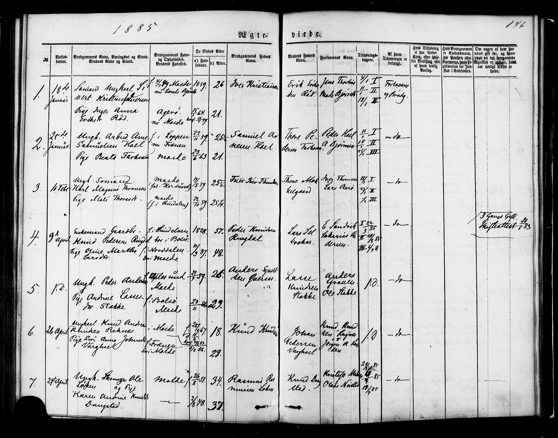 Ministerialprotokoller, klokkerbøker og fødselsregistre - Møre og Romsdal, SAT/A-1454/558/L0691: Parish register (official) no. 558A05, 1873-1886, p. 146