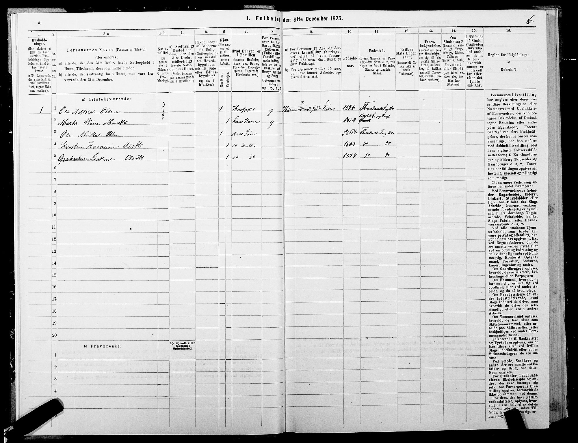 SATØ, 1875 census for 1914P Trondenes, 1875, p. 6006