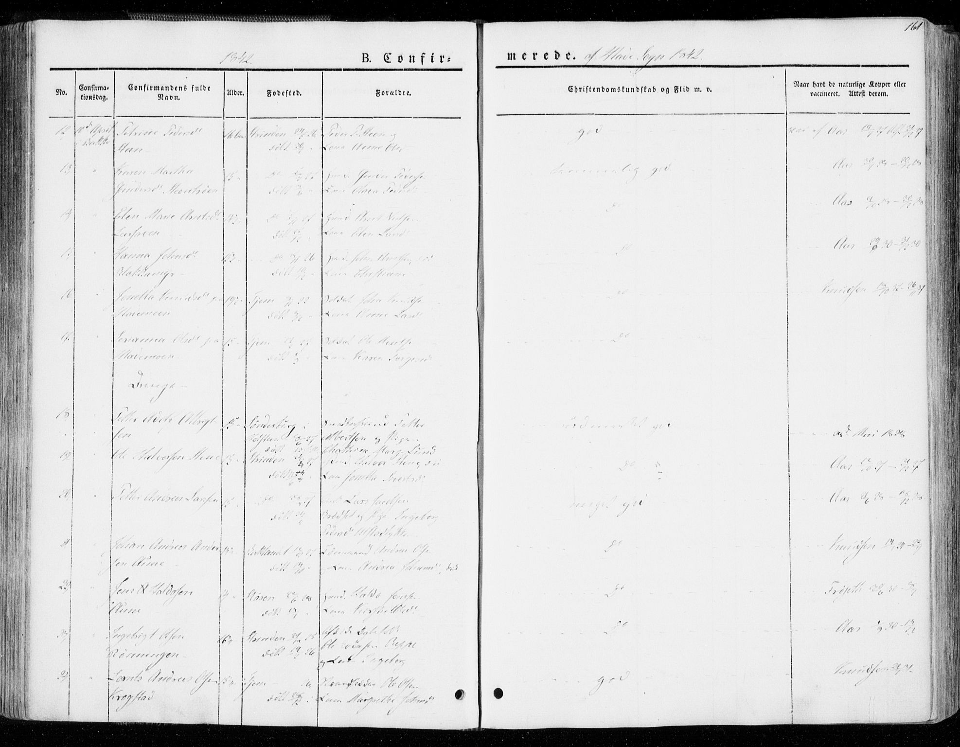 Ministerialprotokoller, klokkerbøker og fødselsregistre - Sør-Trøndelag, SAT/A-1456/606/L0290: Parish register (official) no. 606A05, 1841-1847, p. 161