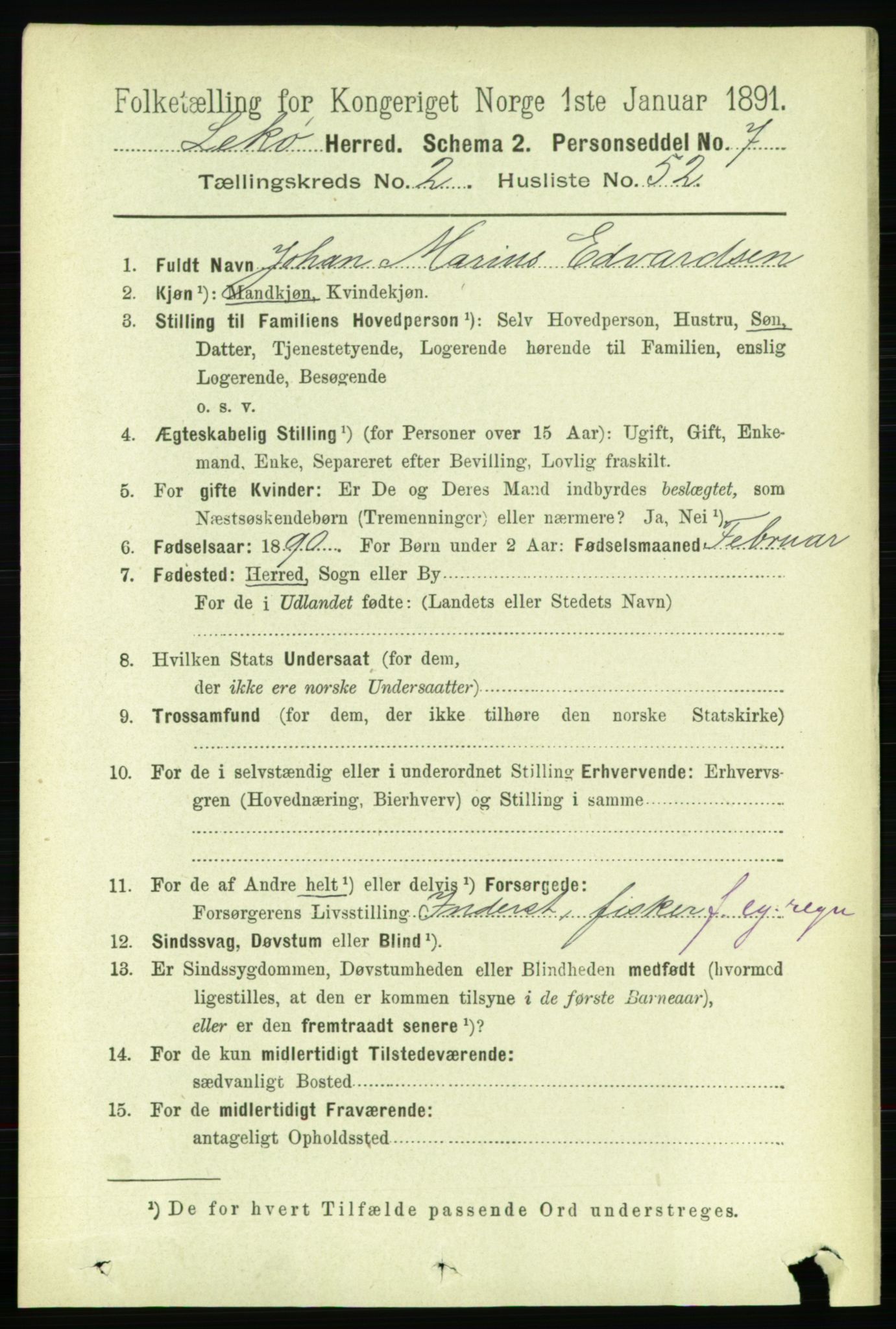 RA, 1891 census for 1755 Leka, 1891, p. 1326