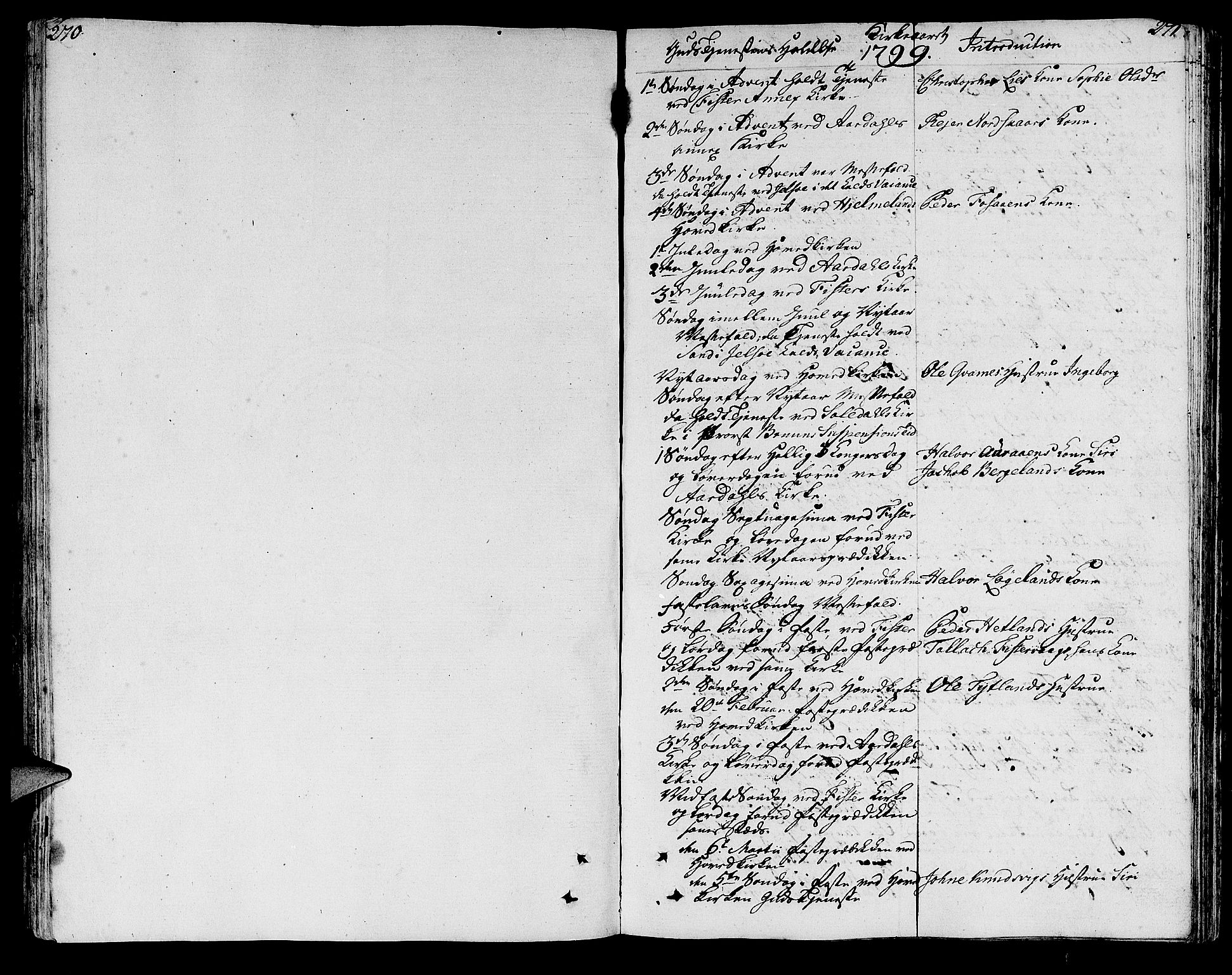 Hjelmeland sokneprestkontor, SAST/A-101843/01/IV/L0002: Parish register (official) no. A 2, 1799-1816, p. 270-271