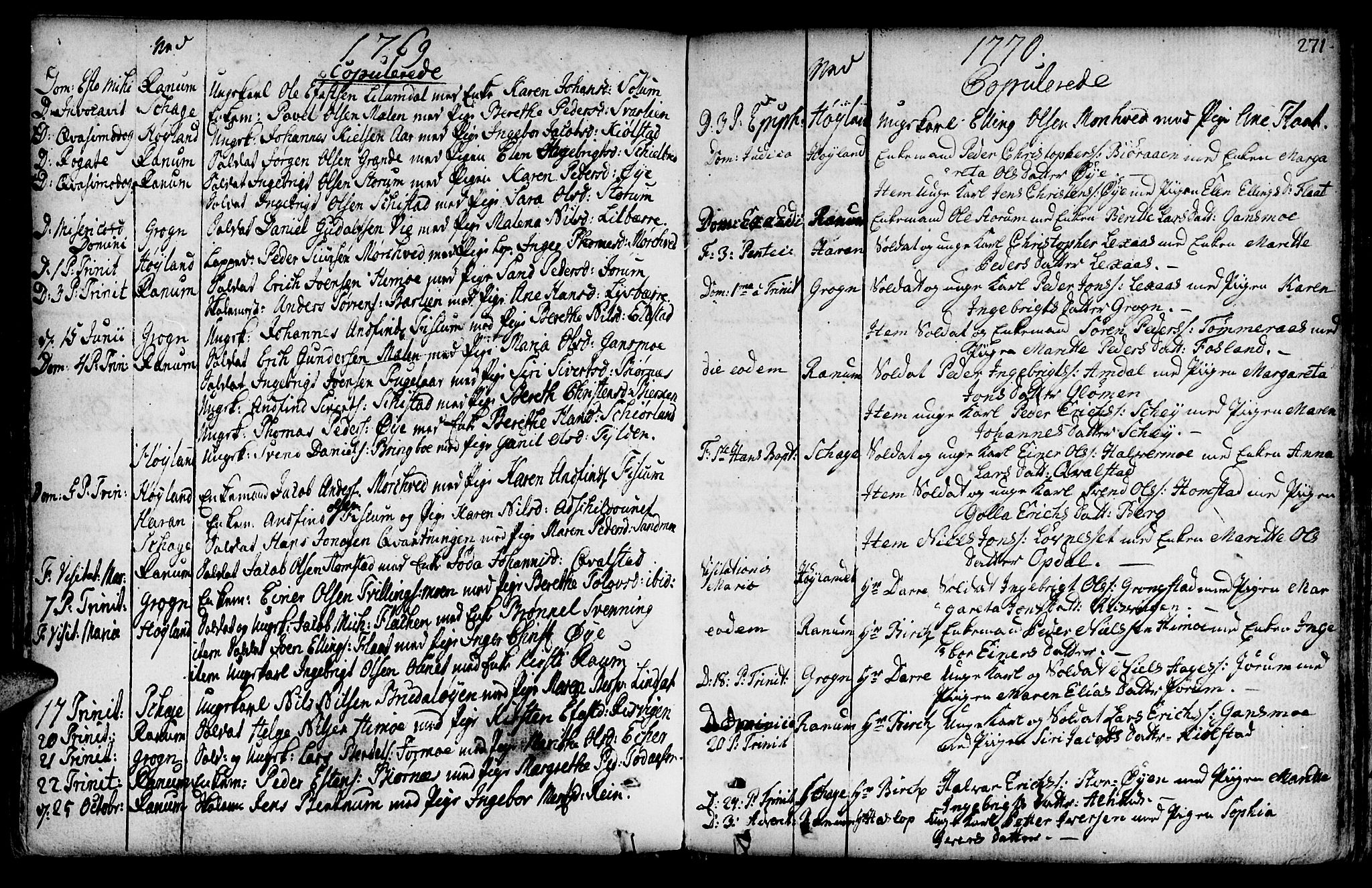 Ministerialprotokoller, klokkerbøker og fødselsregistre - Nord-Trøndelag, AV/SAT-A-1458/764/L0542: Parish register (official) no. 764A02, 1748-1779, p. 271