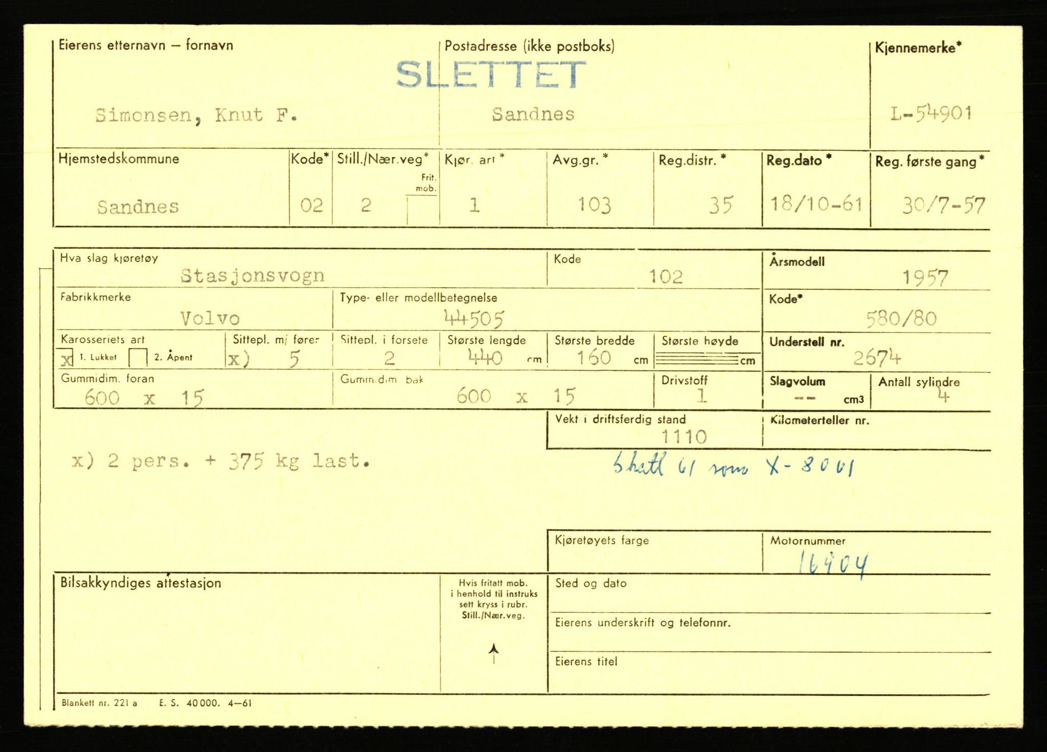 Stavanger trafikkstasjon, AV/SAST-A-101942/0/F/L0054: L-54200 - L-55699, 1930-1971, p. 1441