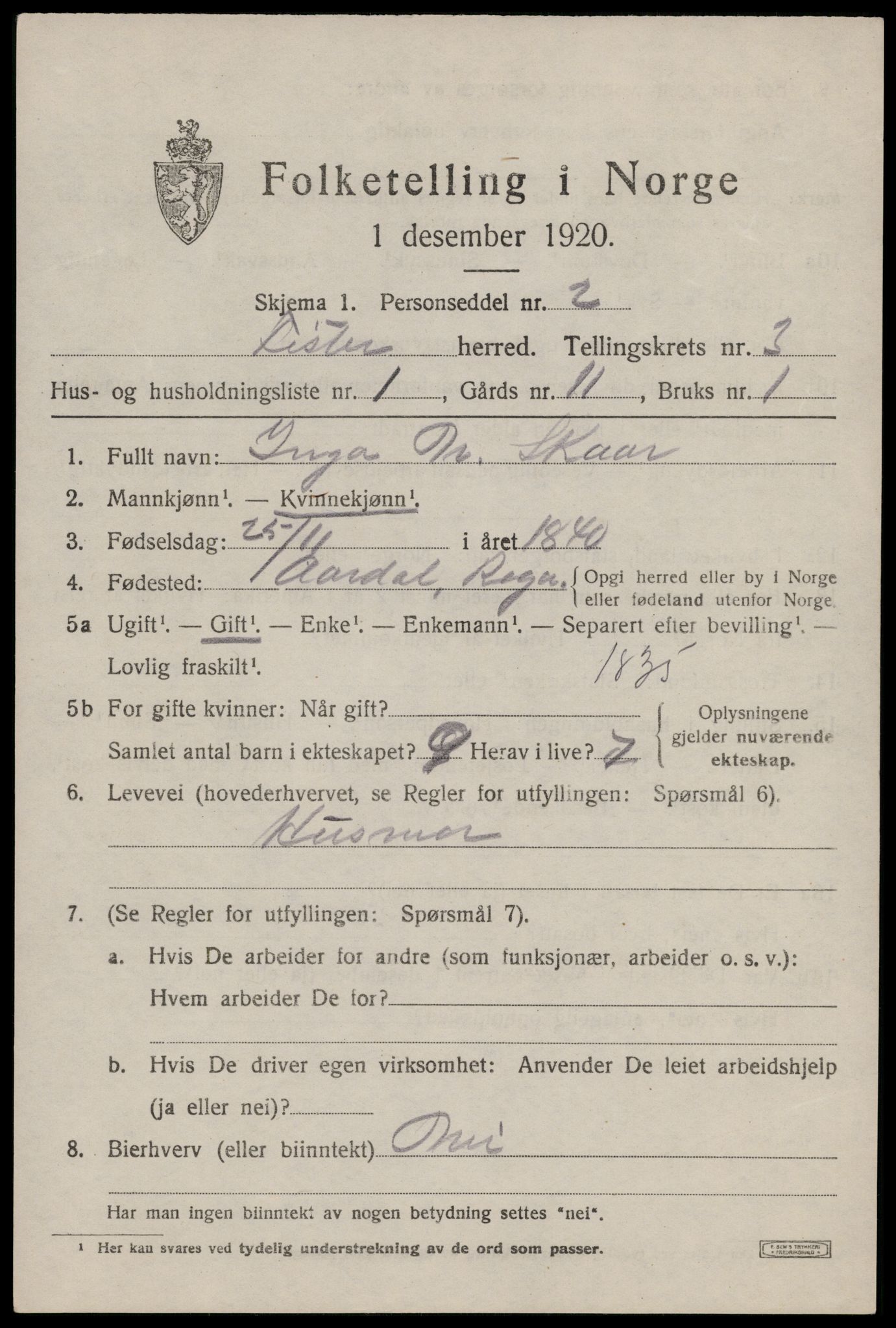 SAST, 1920 census for Fister, 1920, p. 929