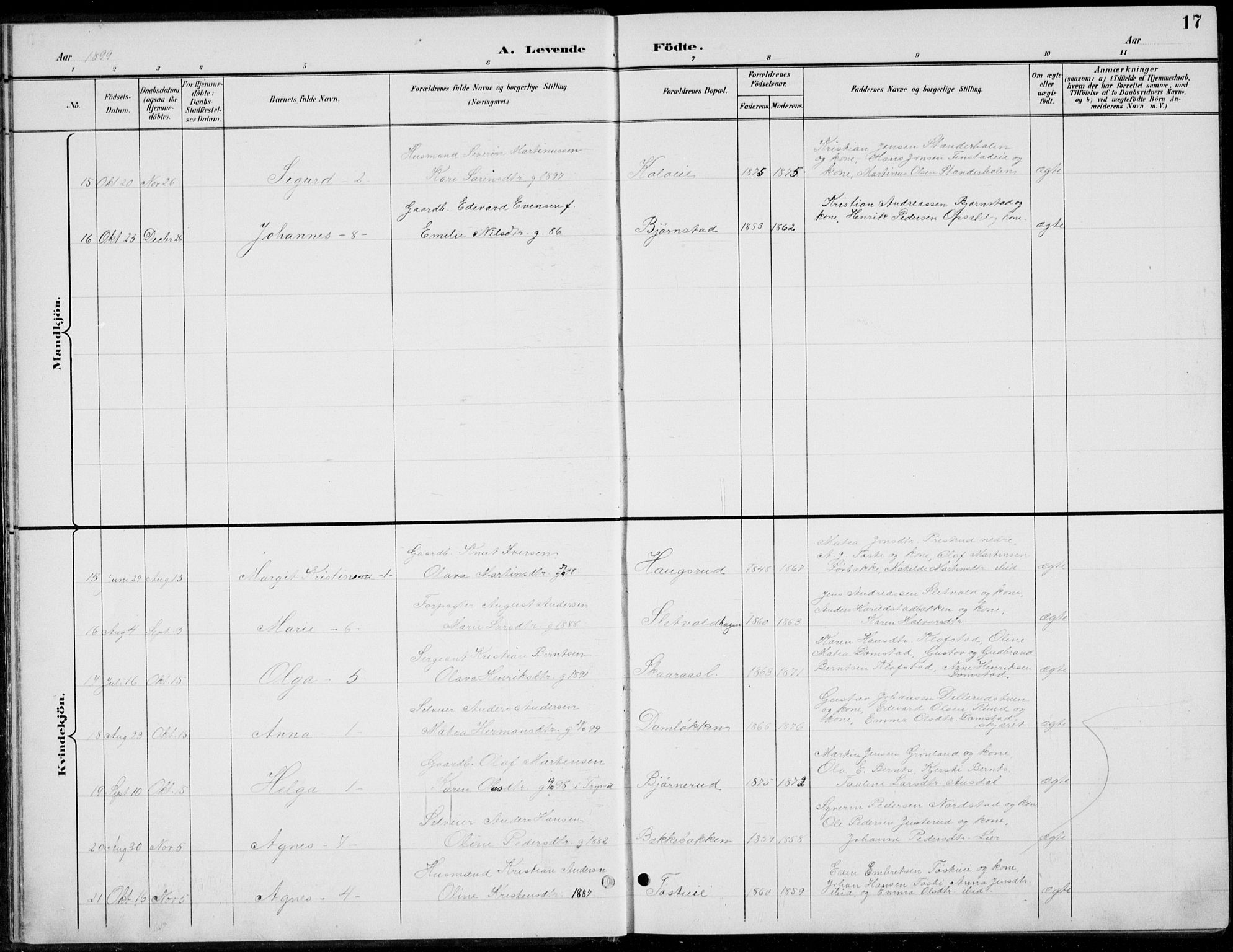 Romedal prestekontor, AV/SAH-PREST-004/L/L0013: Parish register (copy) no. 13, 1896-1937, p. 17