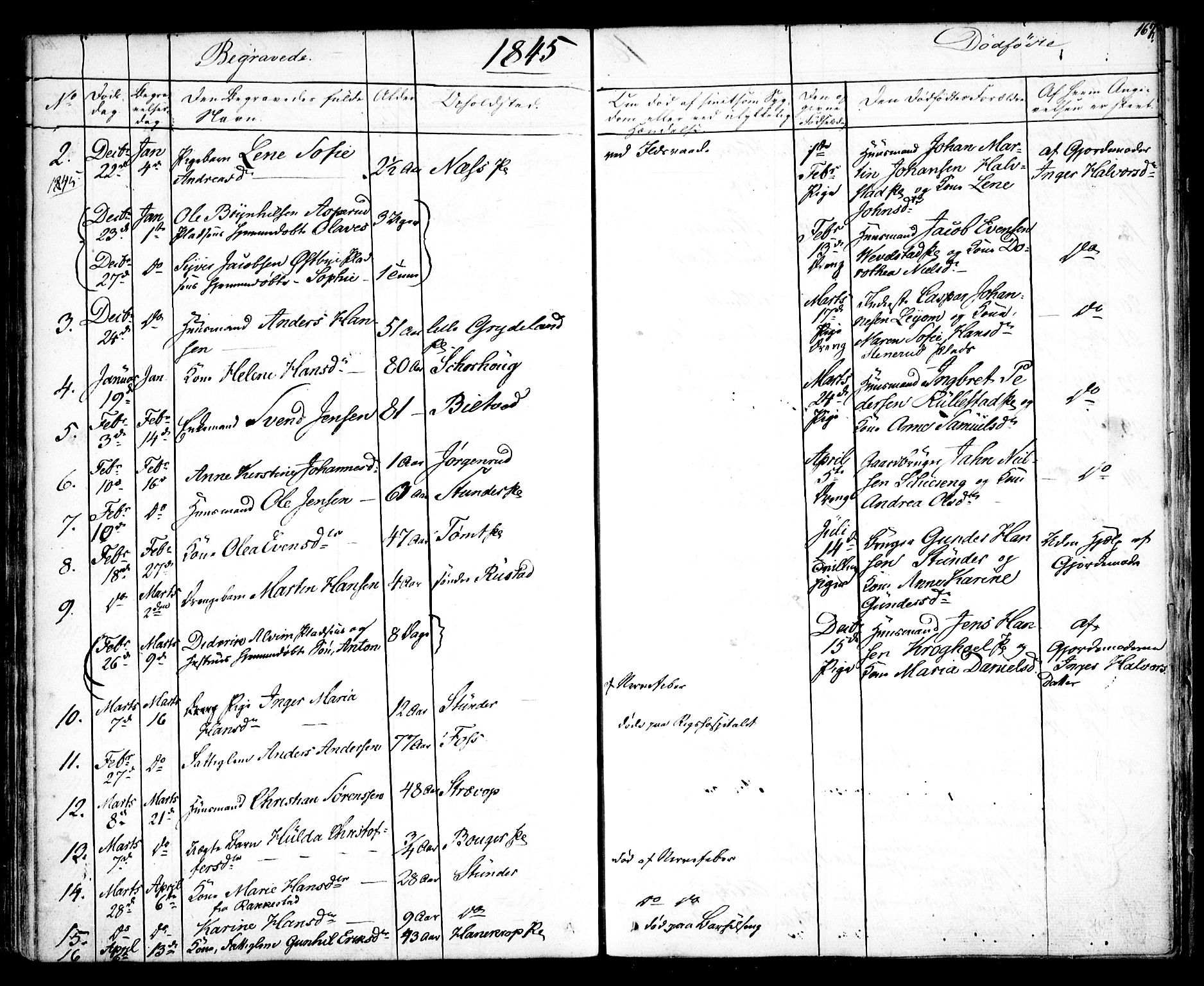 Kråkstad prestekontor Kirkebøker, SAO/A-10125a/F/Fa/L0005: Parish register (official) no. I 5, 1837-1847, p. 167