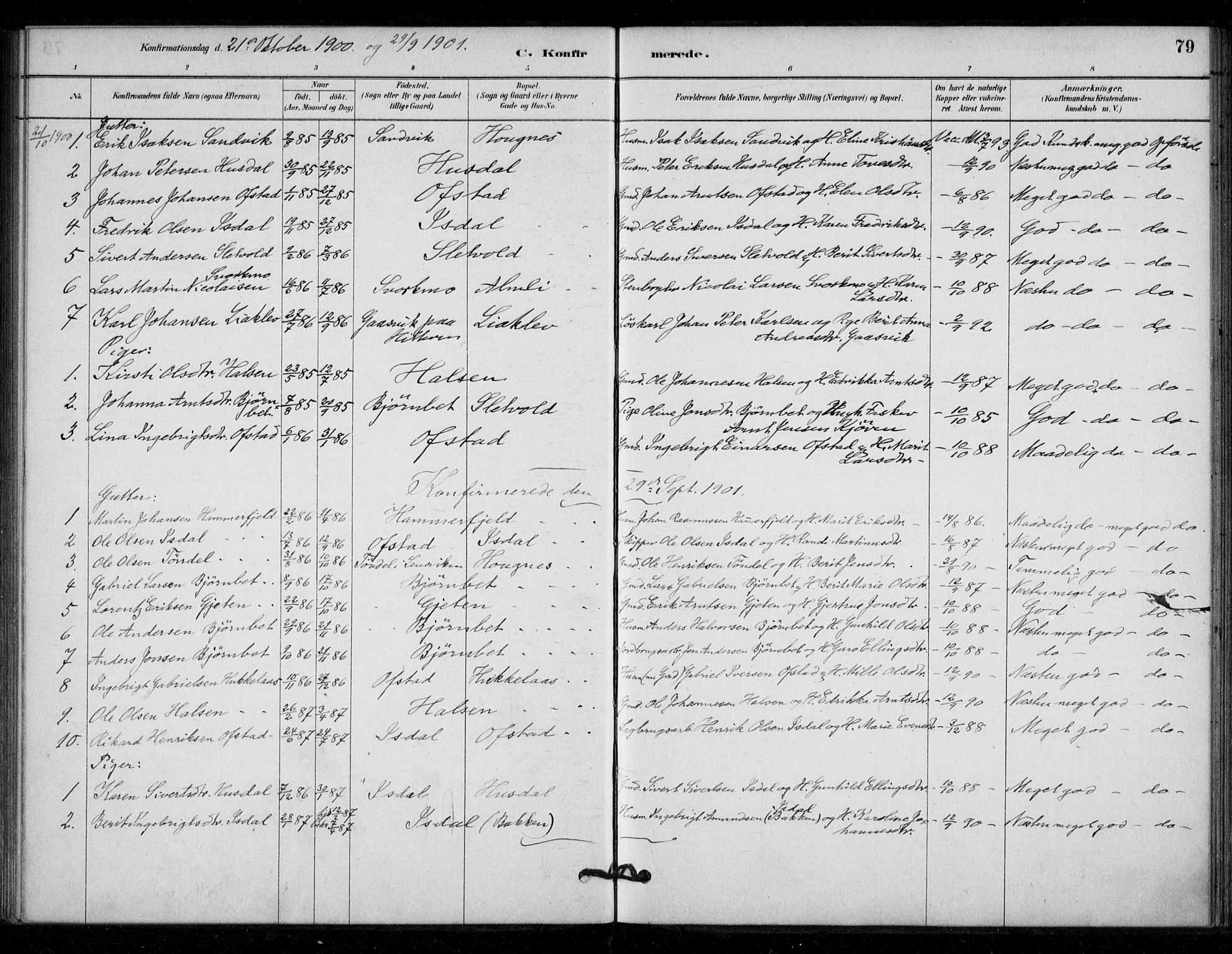 Ministerialprotokoller, klokkerbøker og fødselsregistre - Sør-Trøndelag, AV/SAT-A-1456/670/L0836: Parish register (official) no. 670A01, 1879-1904, p. 79